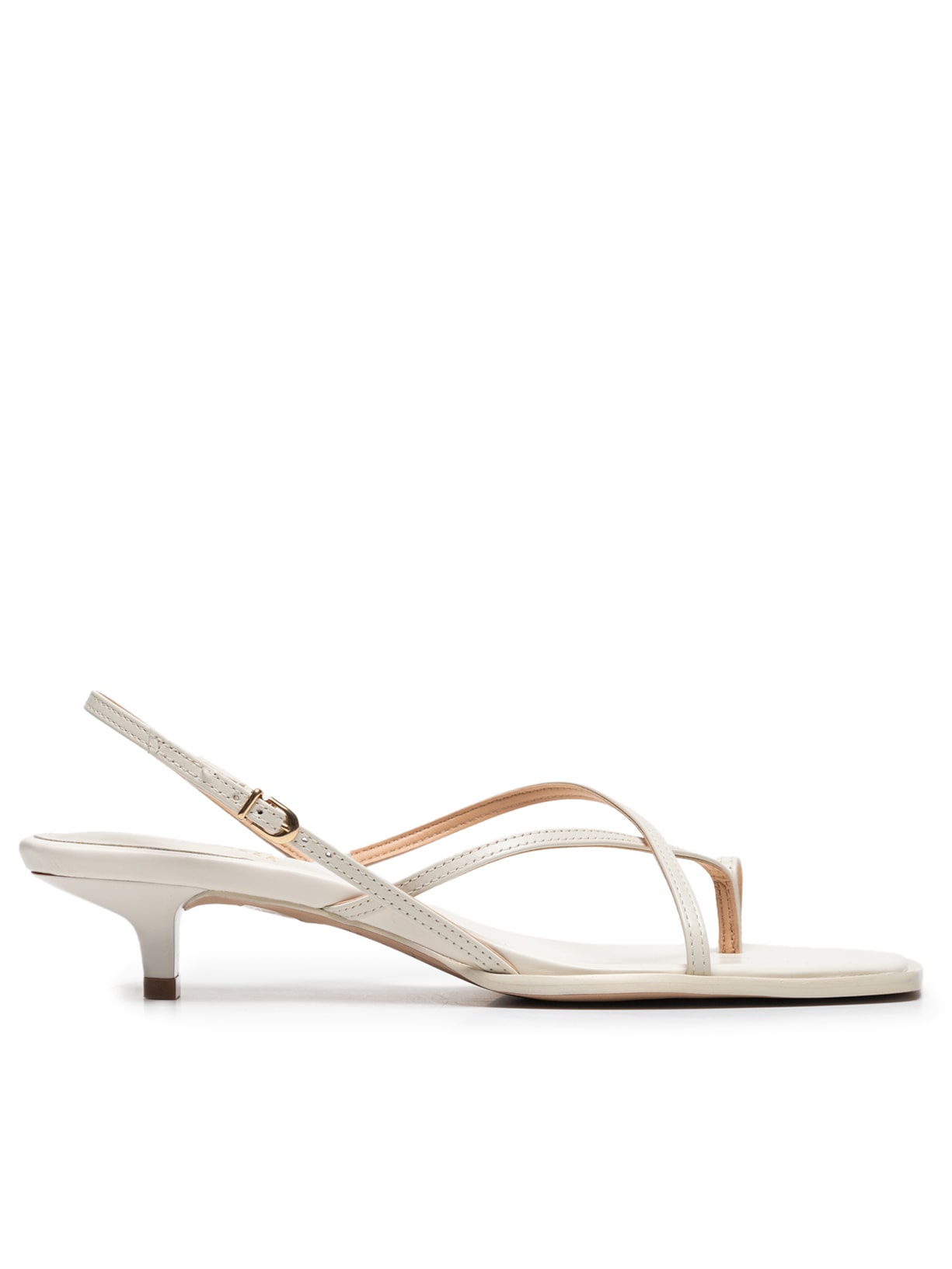 Sandália Feminina Grease Kitten Heel - Off White