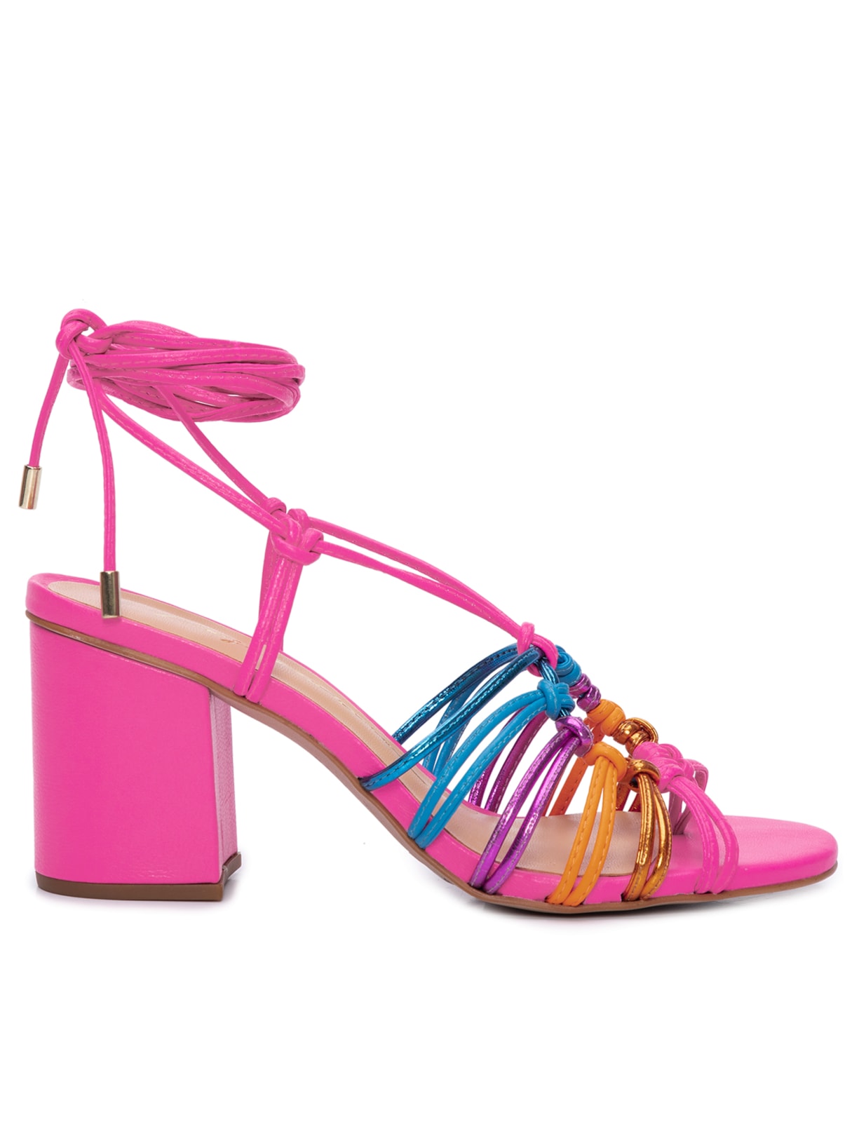 Sandália Feminina Grease Orquidea Metalcolor - Rosa