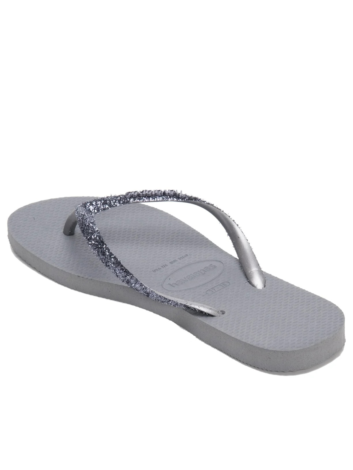 Sandália Feminina Havaianas Slim Glitter Cinza Havaianas