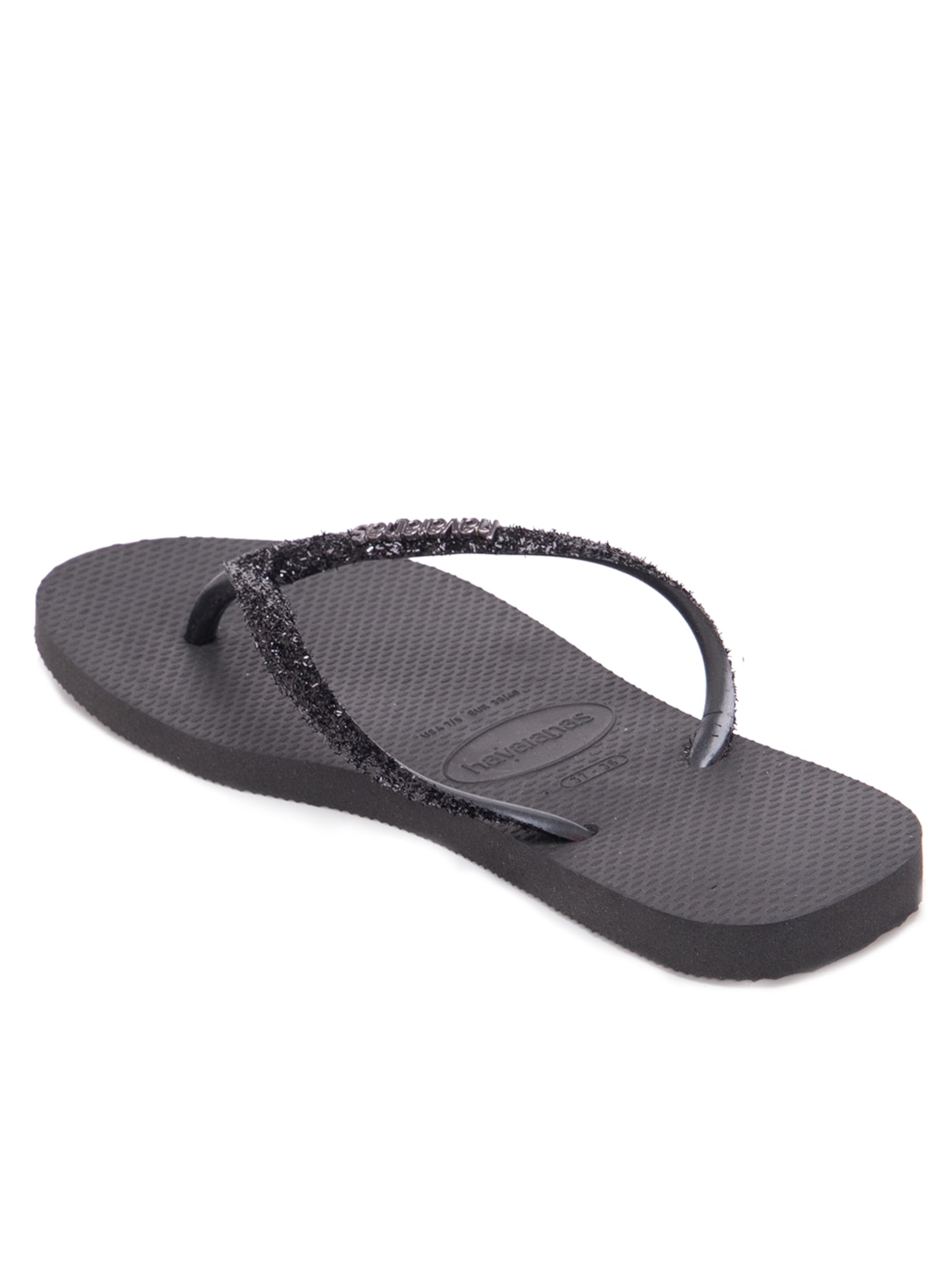 Sandália Feminina Havaianas Slim Glitter Preto Havaianas