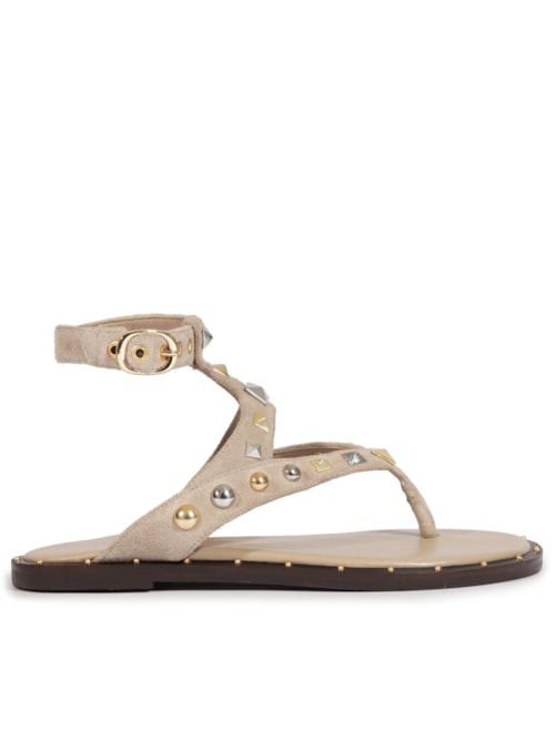 Sandália Feminina Heavy Suede - Bege