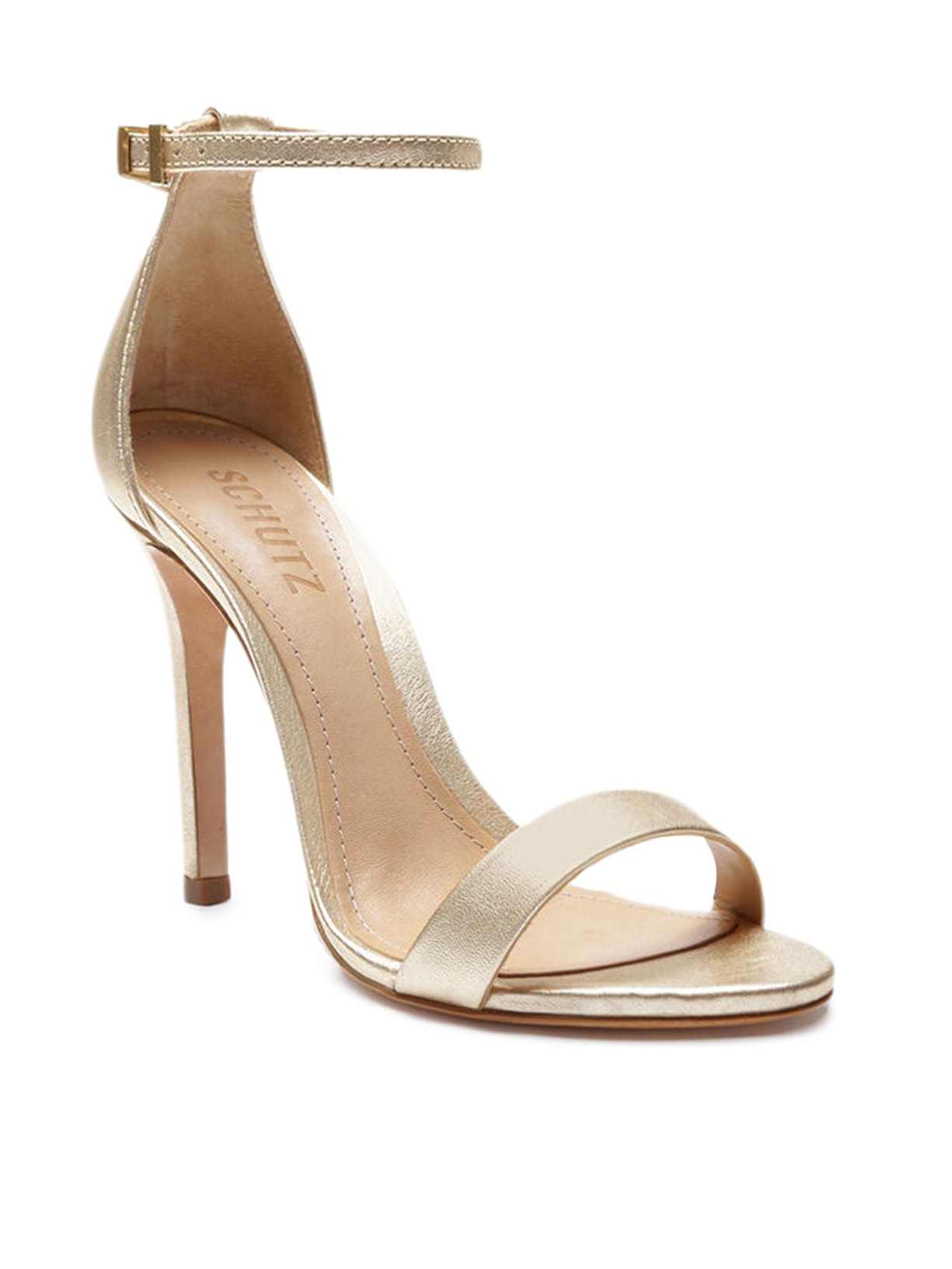 Sandália Feminina Isabelli Couro Dourado Schutz