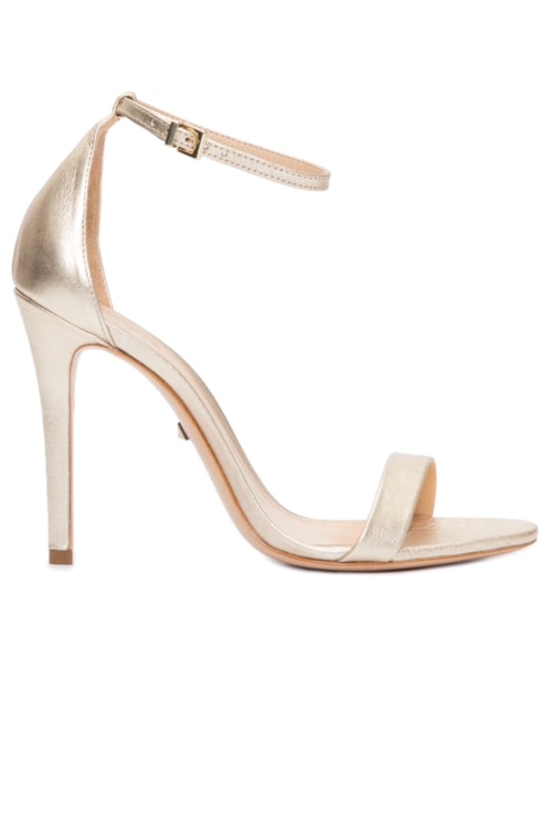 Sandália Feminina Isabelli Couro - Dourado