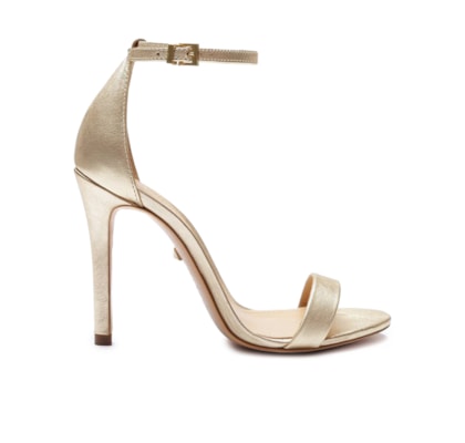 Sandália Feminina Isabelli Couro - Dourado