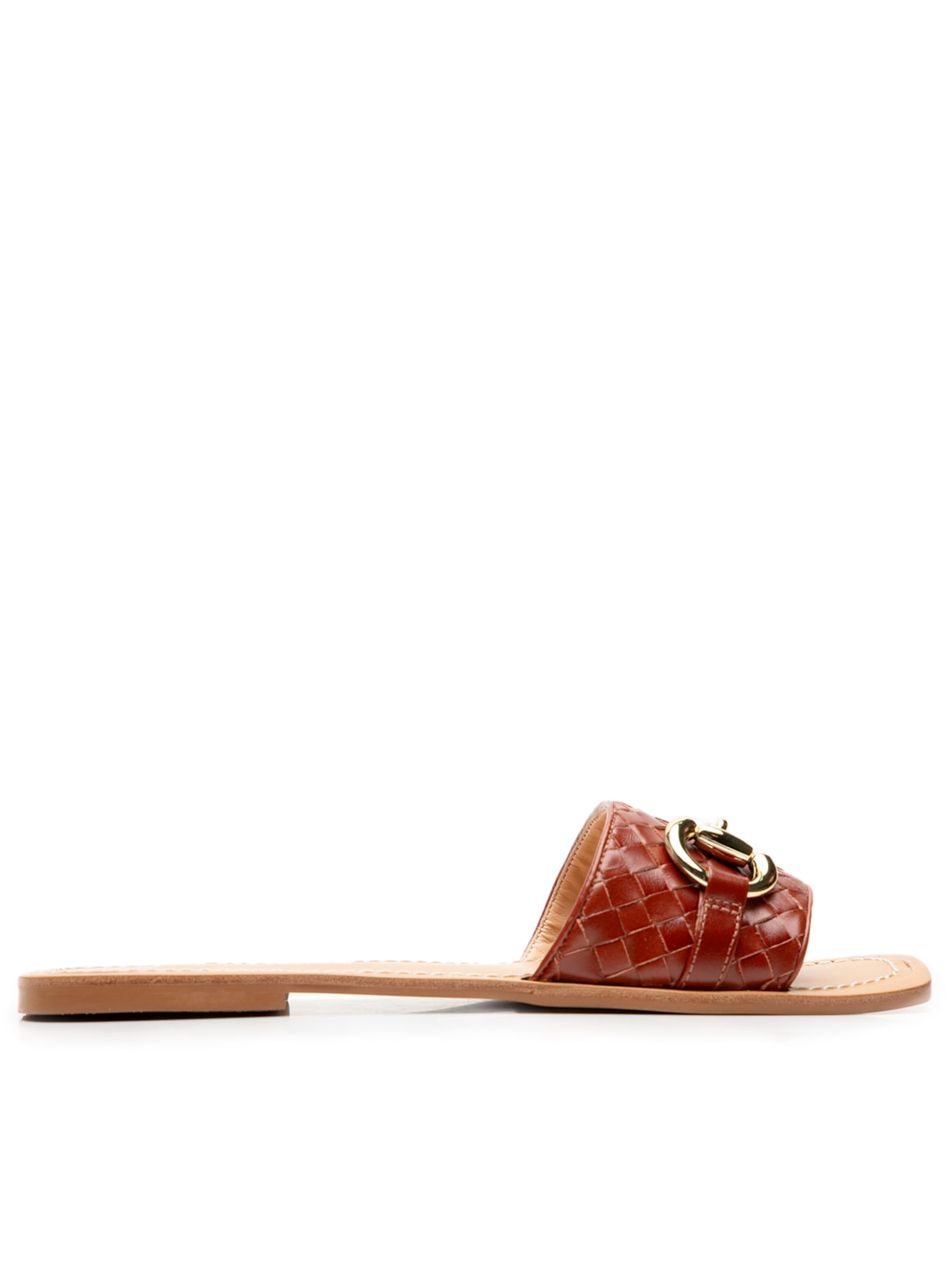 Sandália Feminina Leather Mogno - Marrom