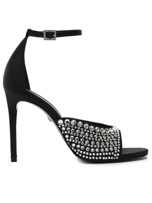 Sandália Feminina Louise Crystal By Swarovski - Preto