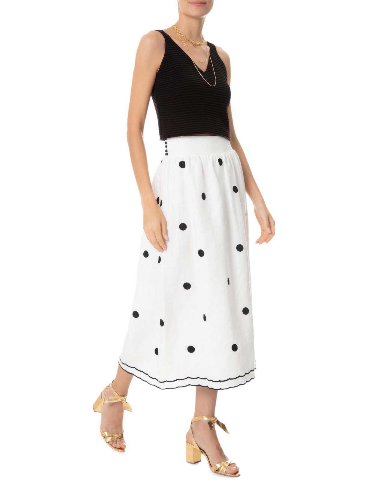 Sandália Feminina Mantua Dourado Vicenza