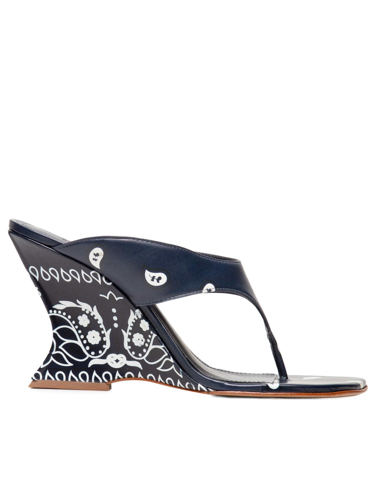 Sandália Feminina Maya Scarf Couro - Azul