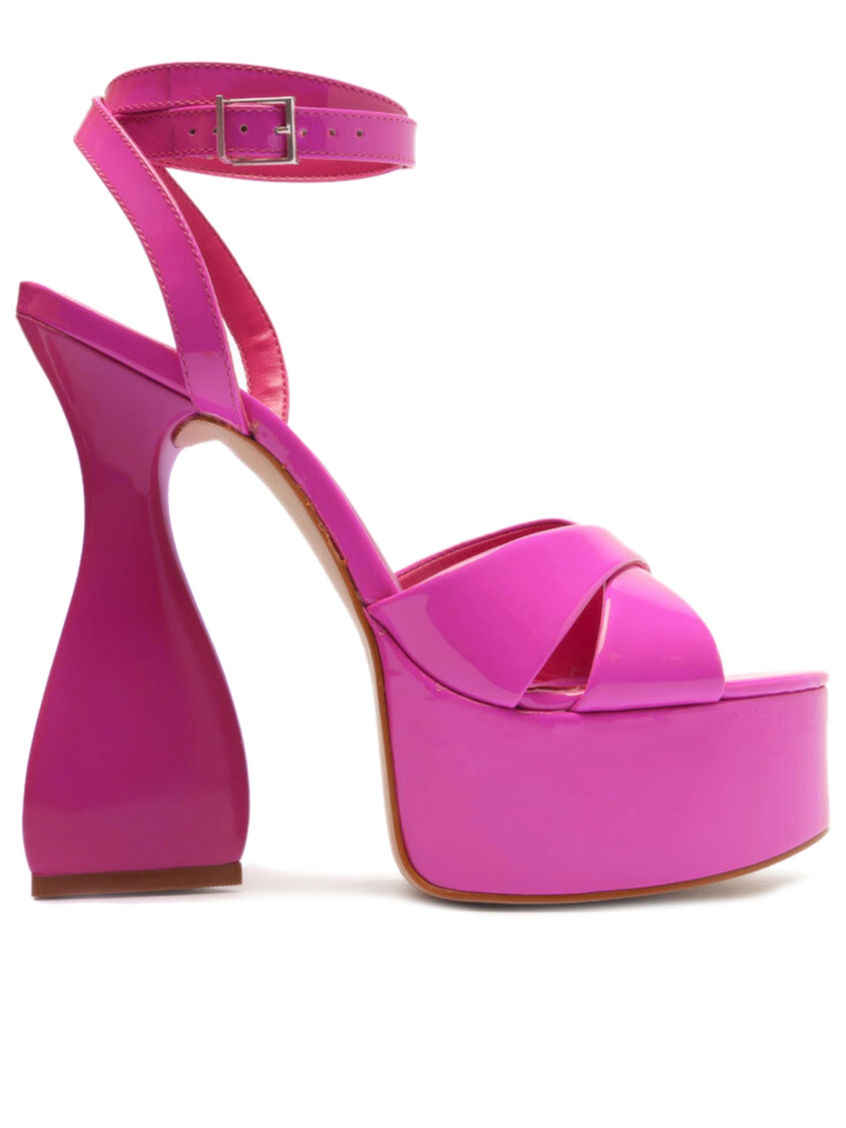 Sandália Feminina Meia Pata Bianca Verniz - Rosa