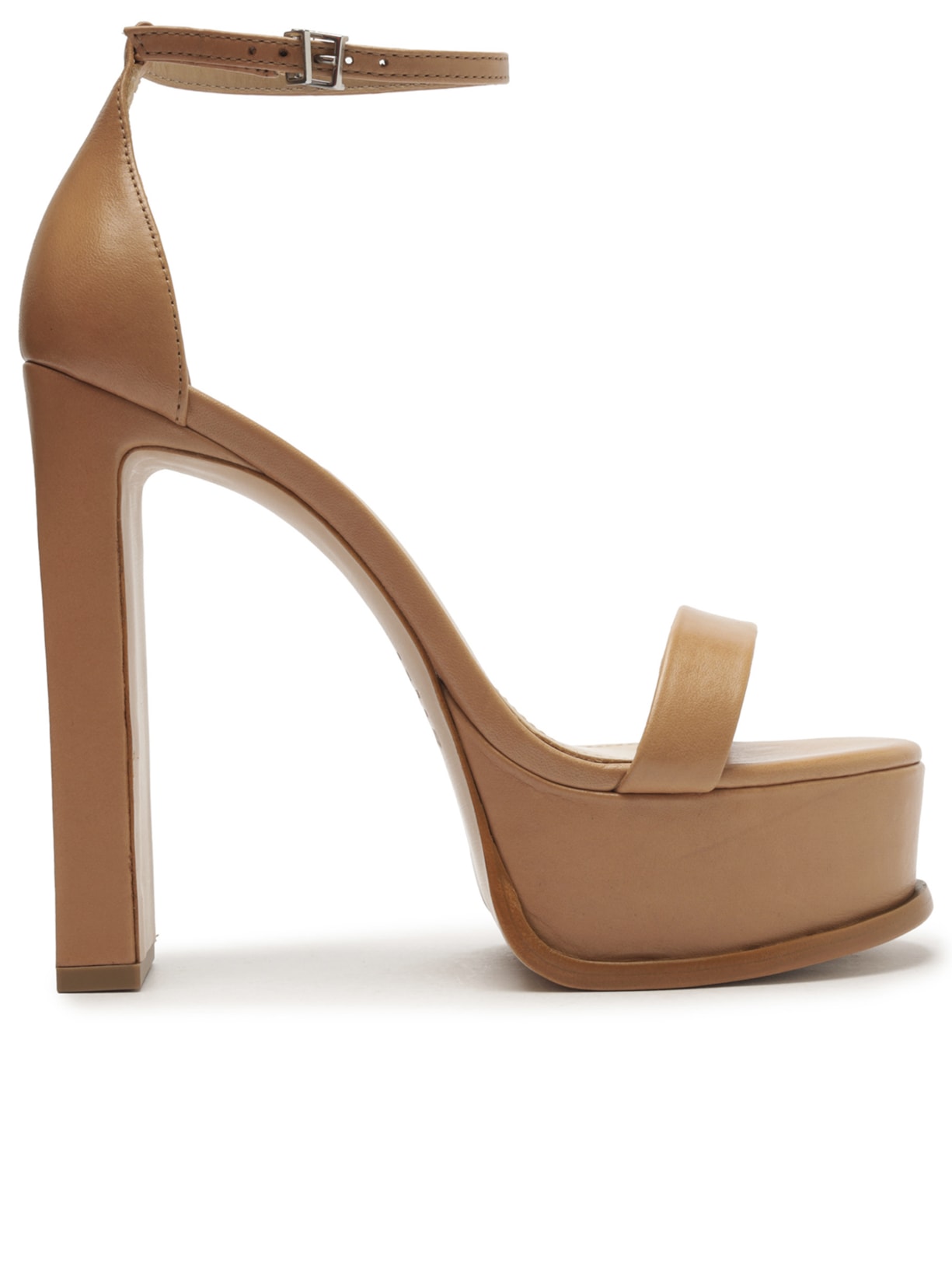 Sandália Feminina Meia Pata Themis Couro - Marrom