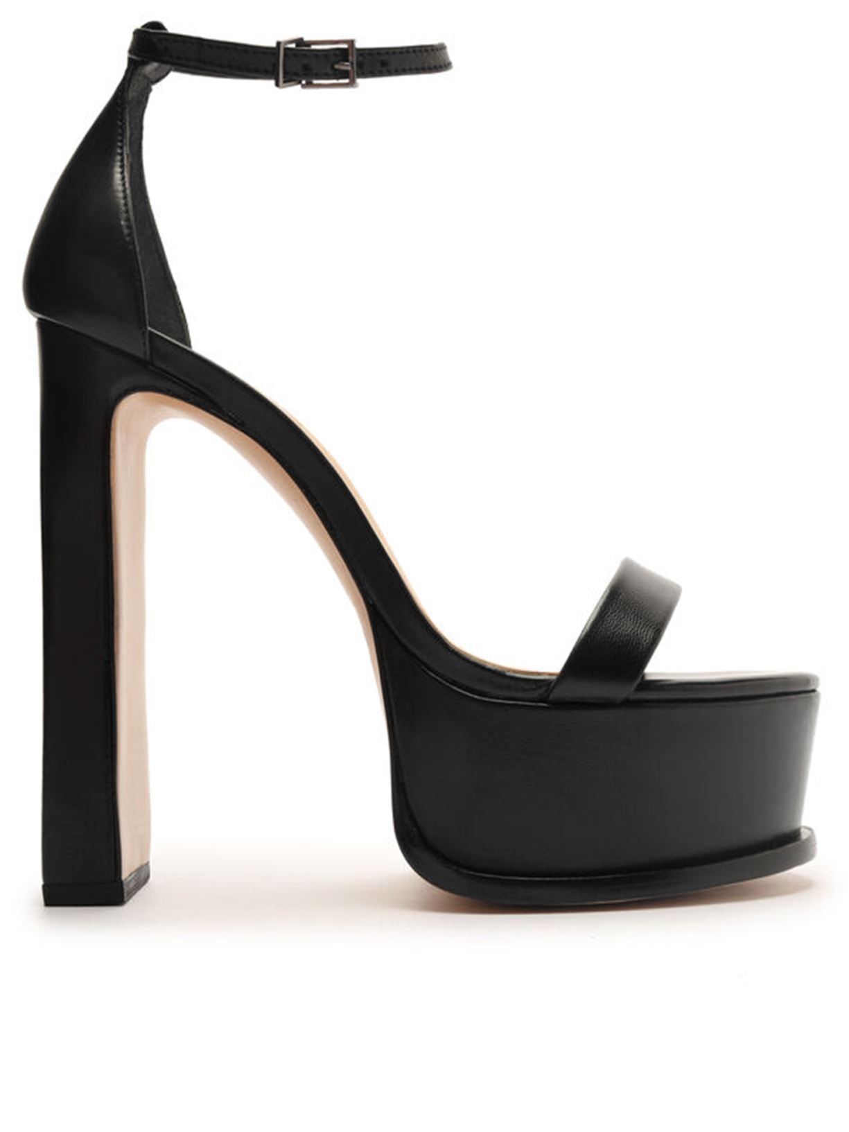 Sandália Feminina Meia Pata Themis Couro - Preto