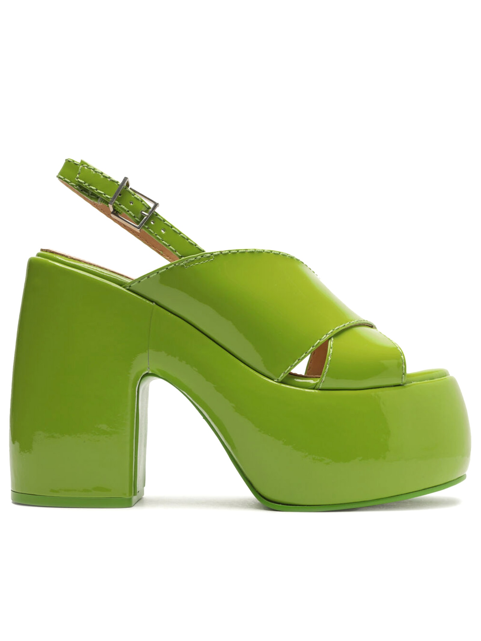 Schutz - Sandália Feminina Meia Pata Velma - Verde