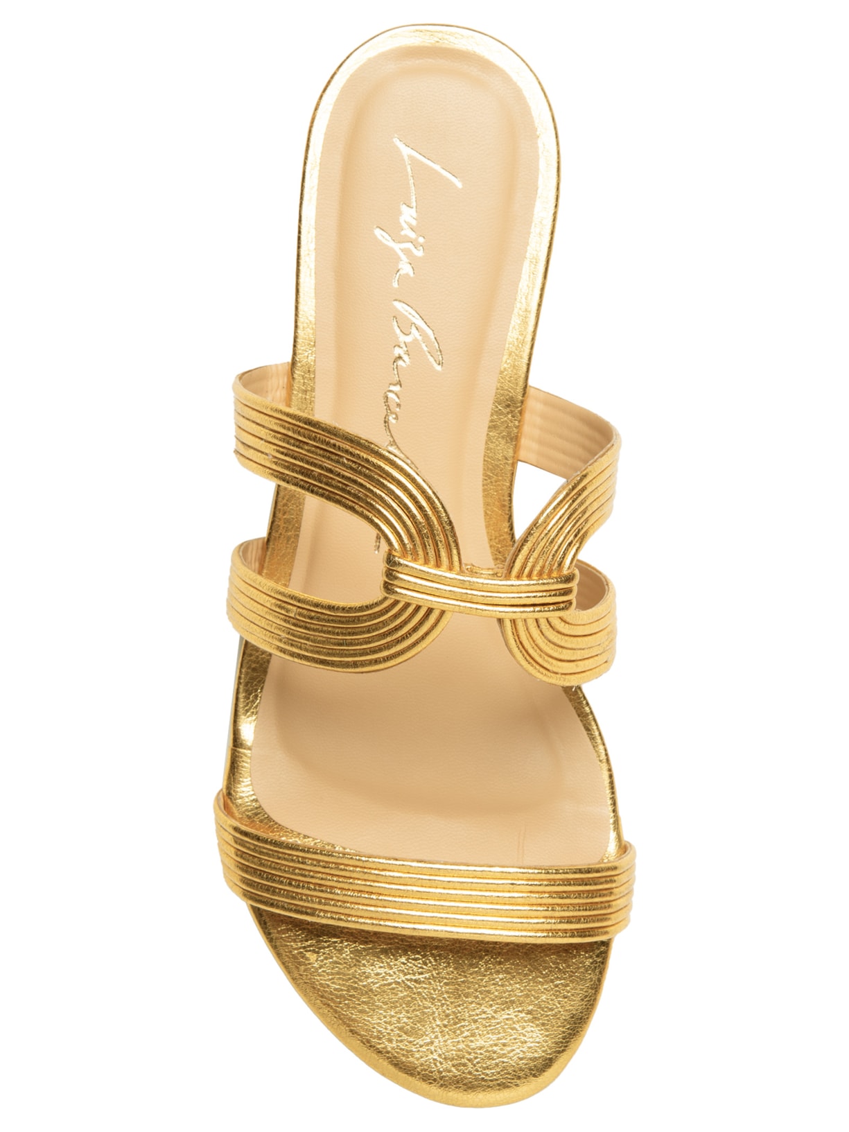 Sandália Feminina Metacolor Dourado Luiza Barcelos