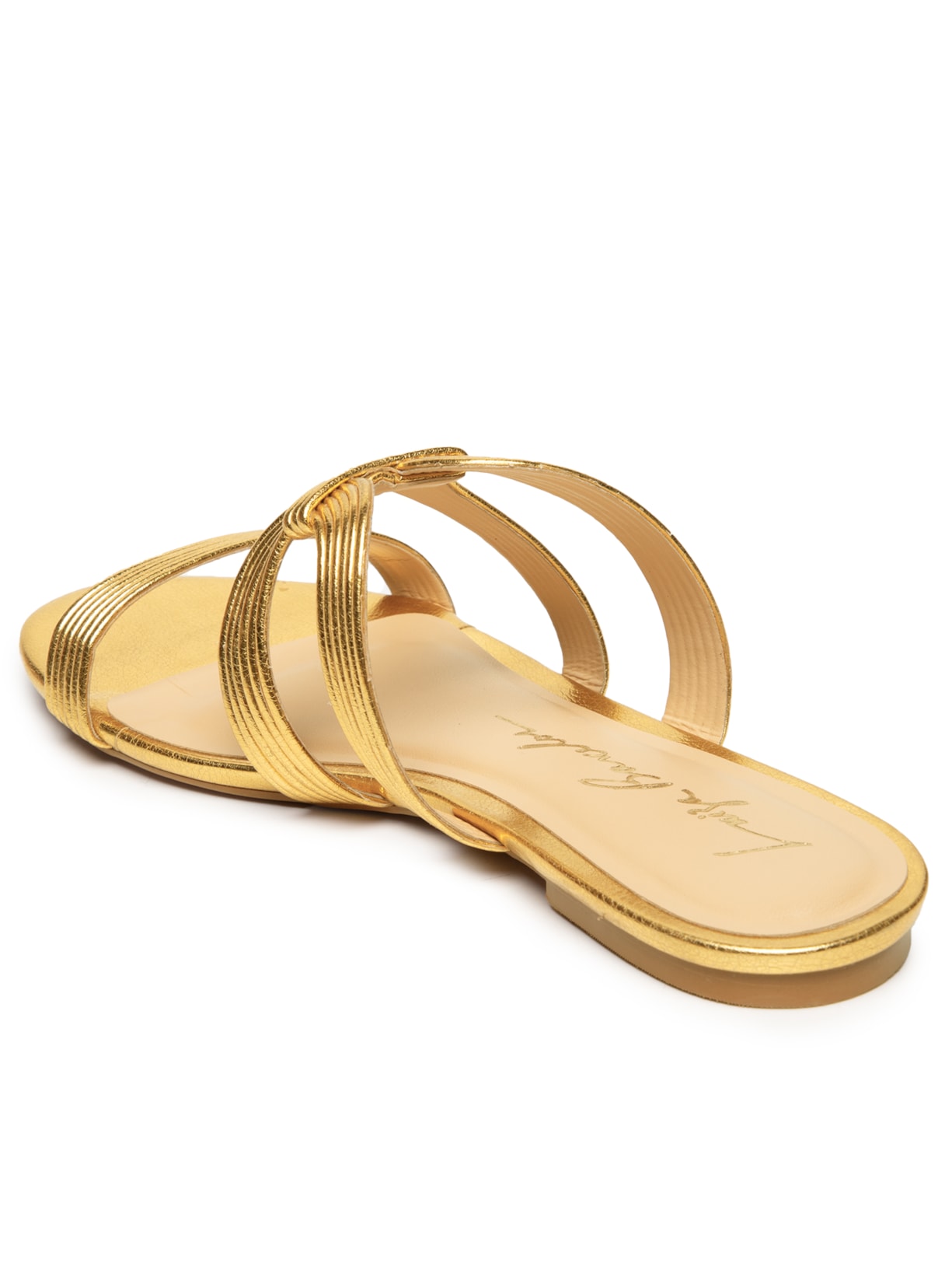 Sandália Feminina Metacolor Dourado Luiza Barcelos