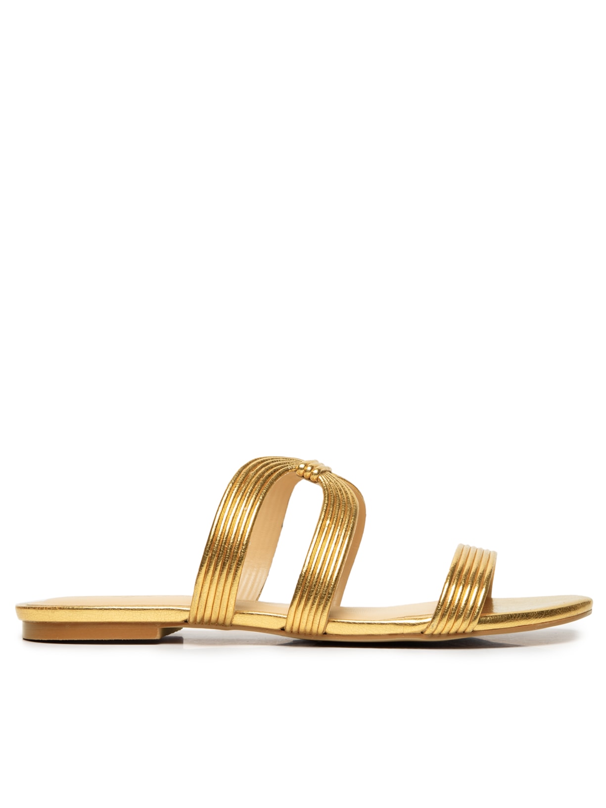 Sandália Feminina Metacolor Dourado Luiza Barcelos