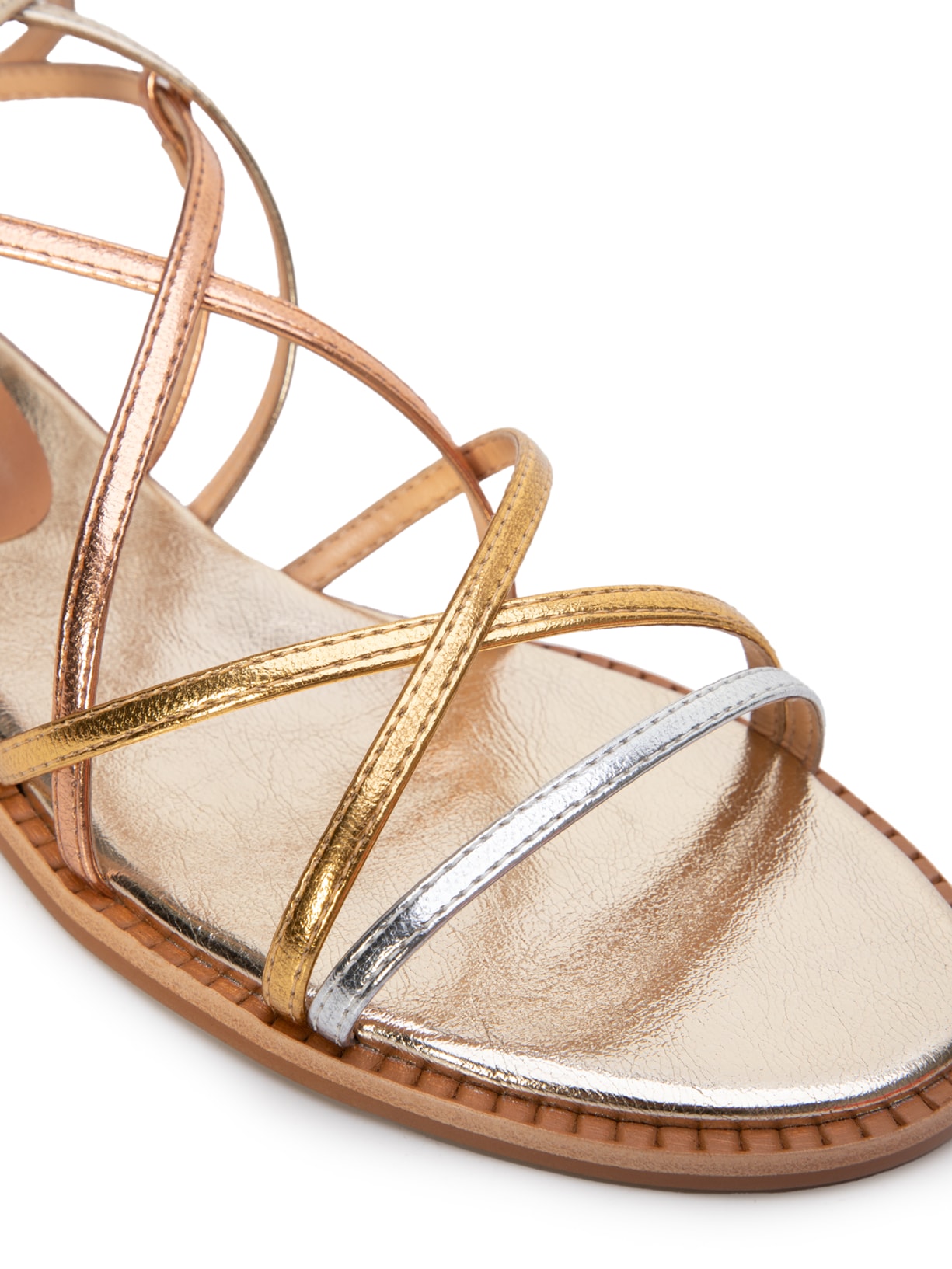 Sandália Feminina Metalcolor Dourado Luiza Barcelos