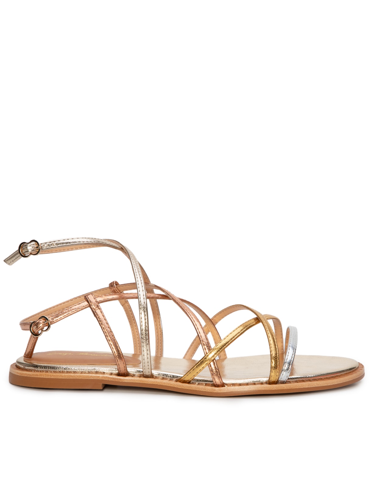 Sandália Feminina Metalcolor - Dourado