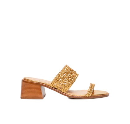 Sandália Feminina Metalcolor - Dourado