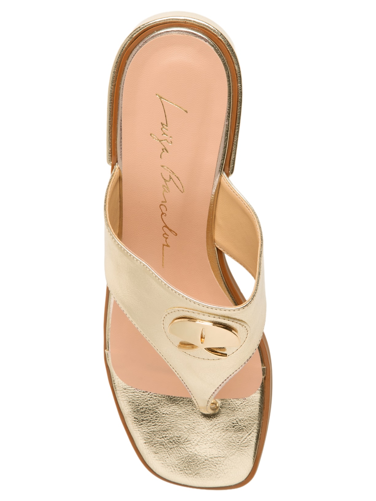 Sandália Feminina Metalcolor Dourado Luiza Barcelos