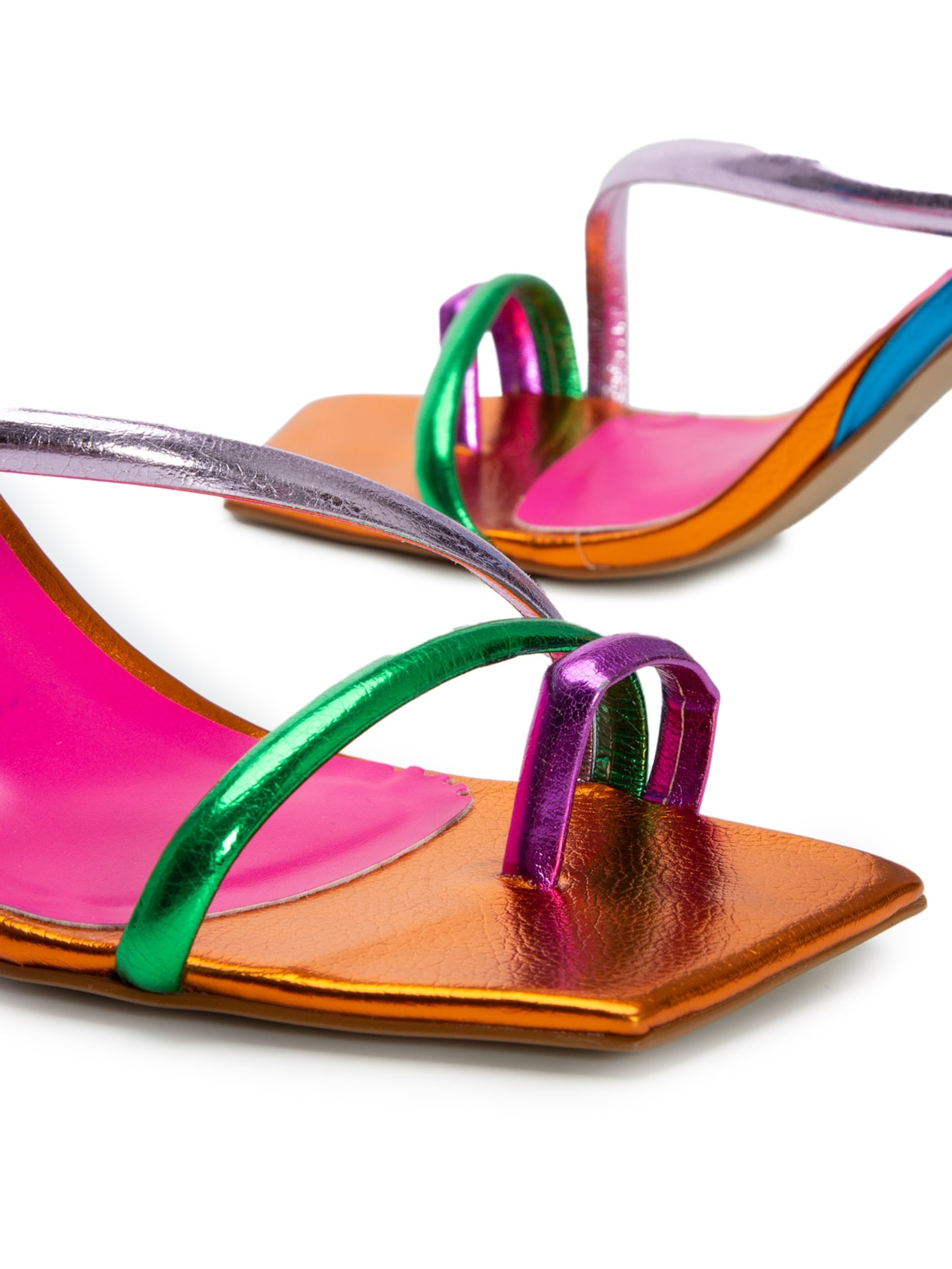 Sandália Feminina Metalcolor Laranja Luiza Barcelos