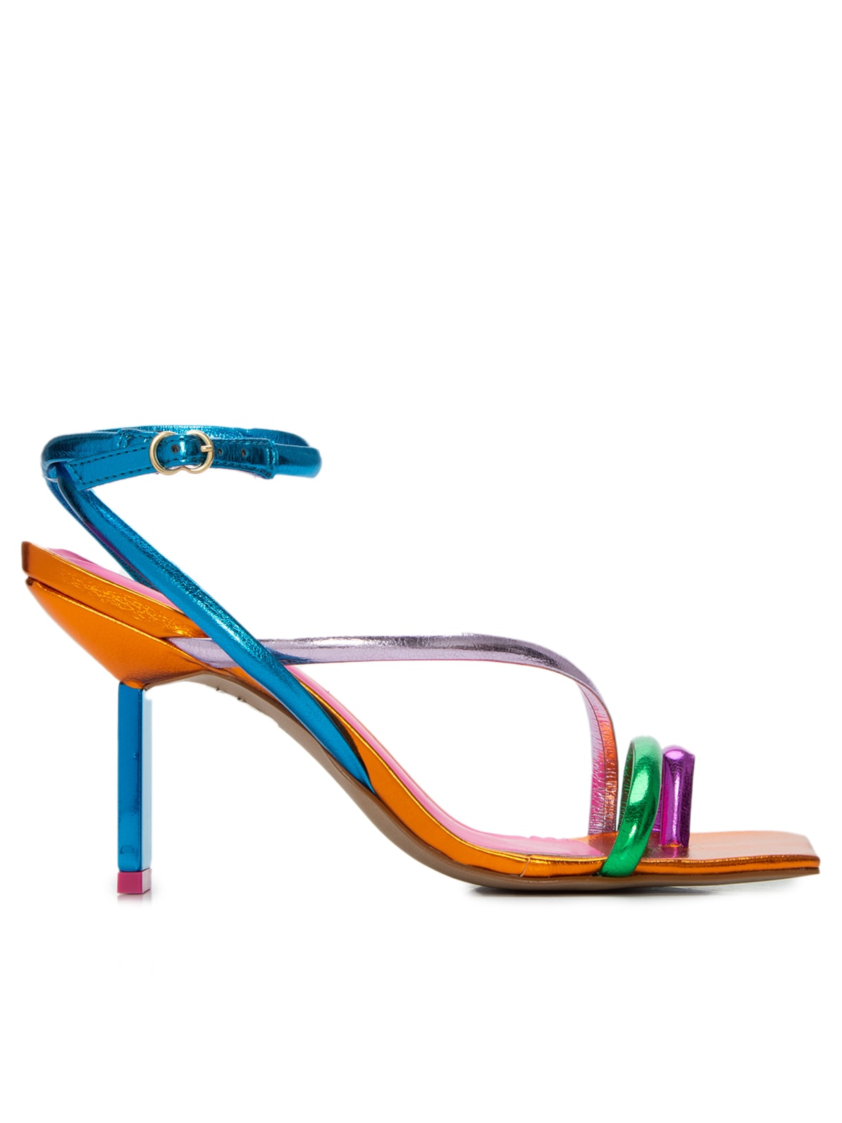 Sandália Feminina Metalcolor Laranja Luiza Barcelos