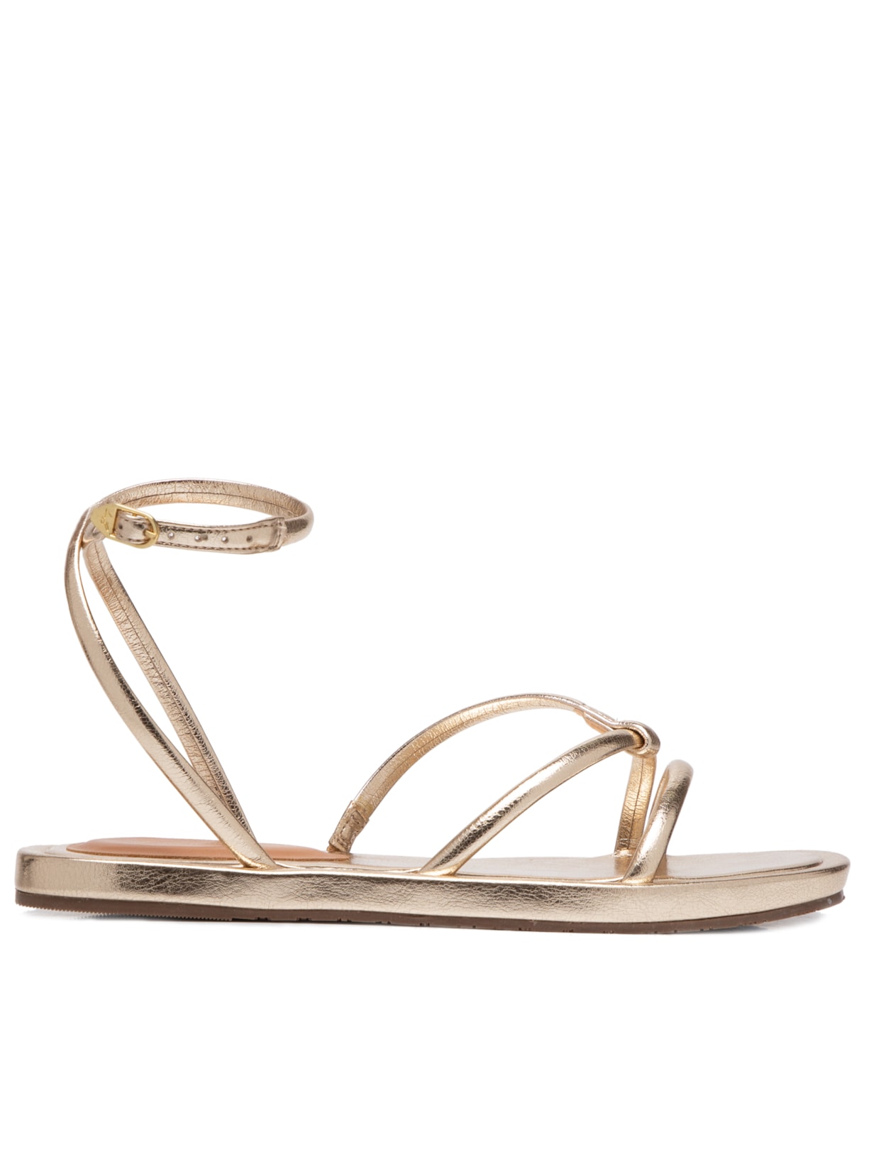 Sandália Feminina Metalcolor Nude - Dourado