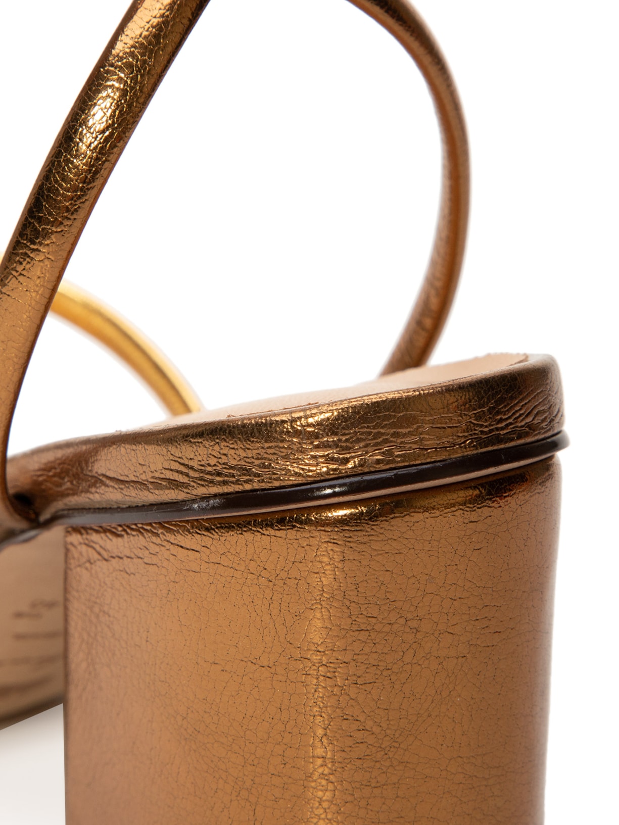 Sandália Feminina Metalcolor Nude Metalcolor Ouro Metálico Dourado Luiza Barcelos