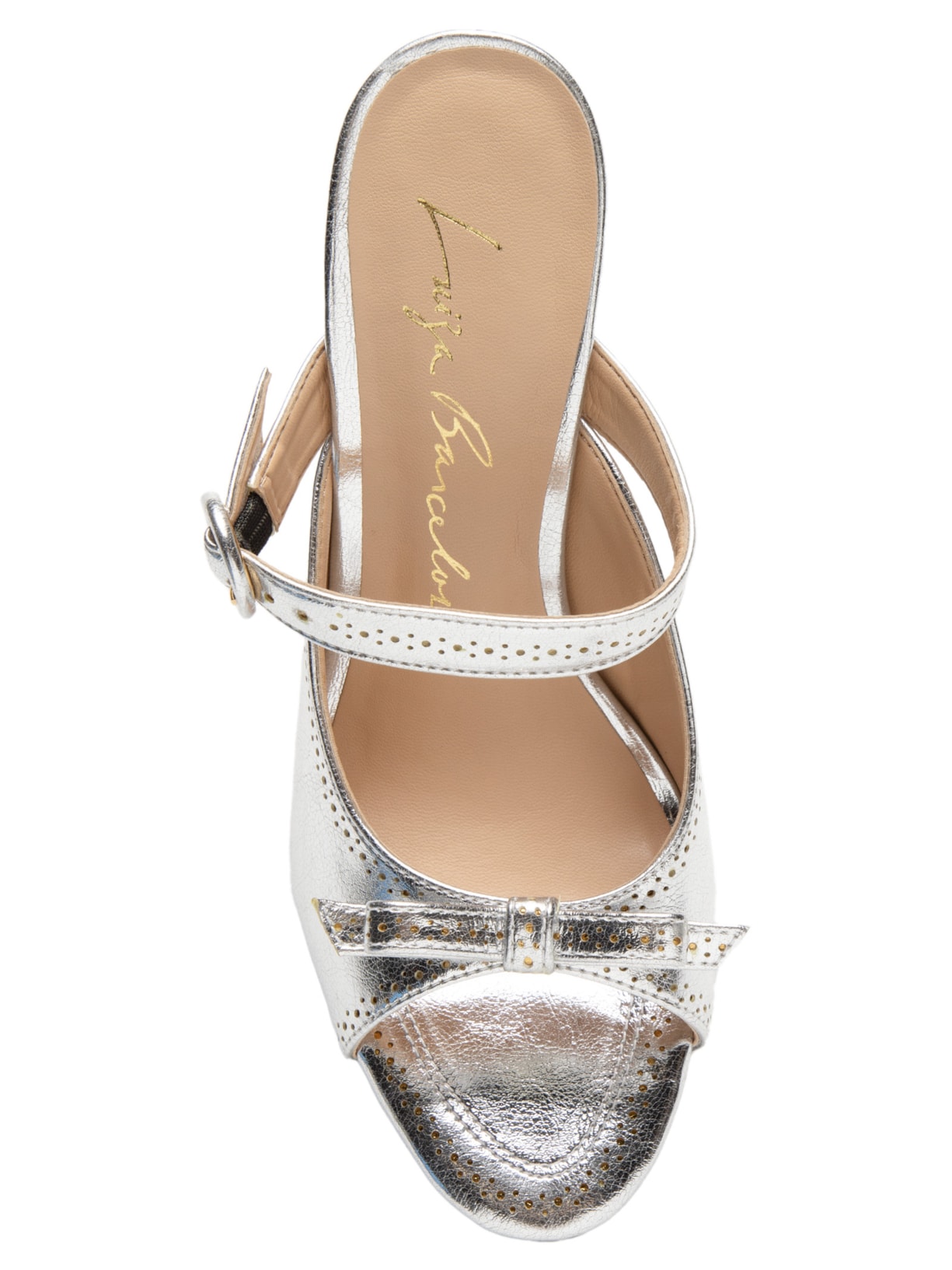 Sandália Feminina Metalcolor Prateado Luiza Barcelos
