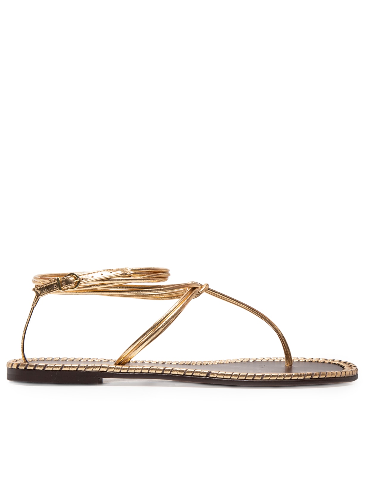 Sandália Feminina Metalcolor Rasteira - Dourado