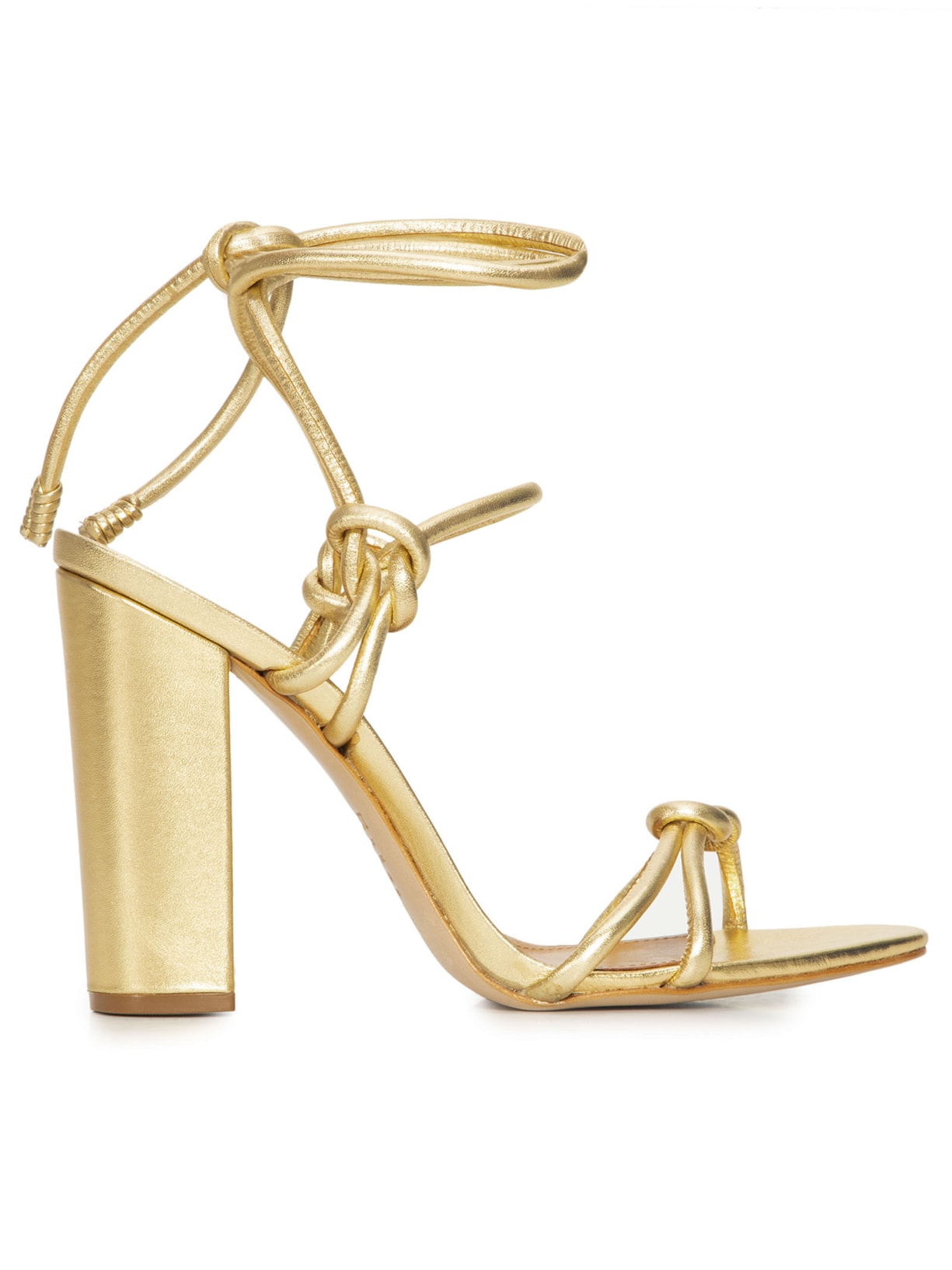 Sandália Feminina Metalizada - Dourado