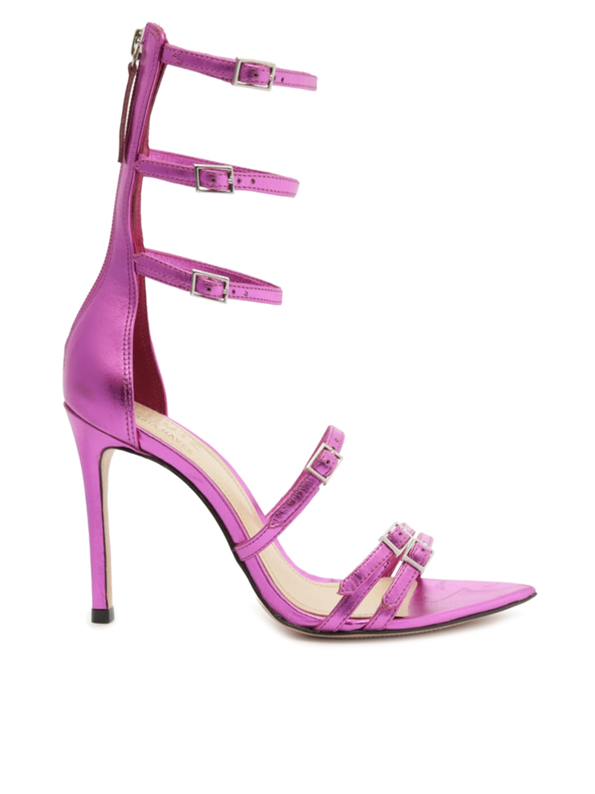 Sandália Feminina Metalizada - Rosa