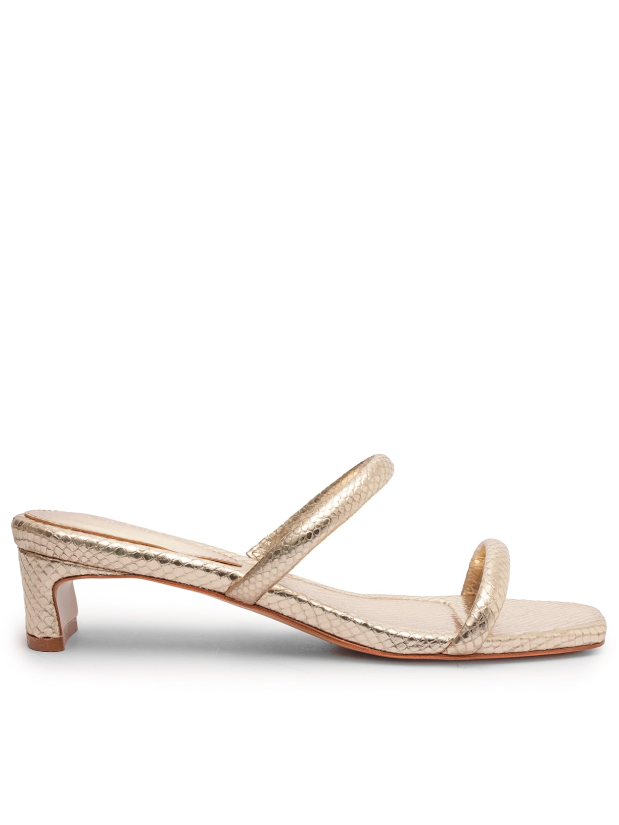 Sandália Feminina Metallic Matt Snake Other - Dourado