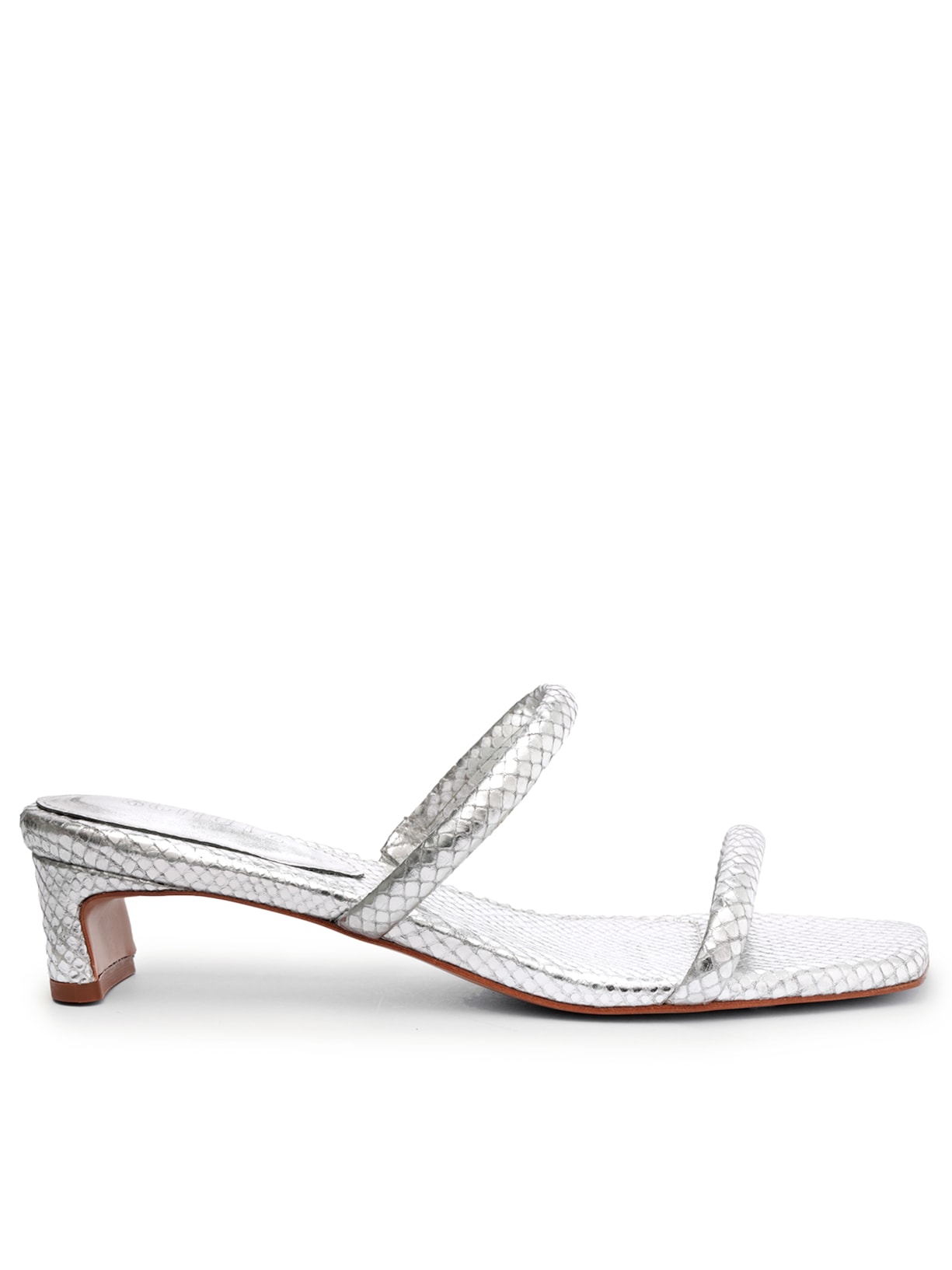 Sandália Feminina Metallic Matt Snake Other - Prata