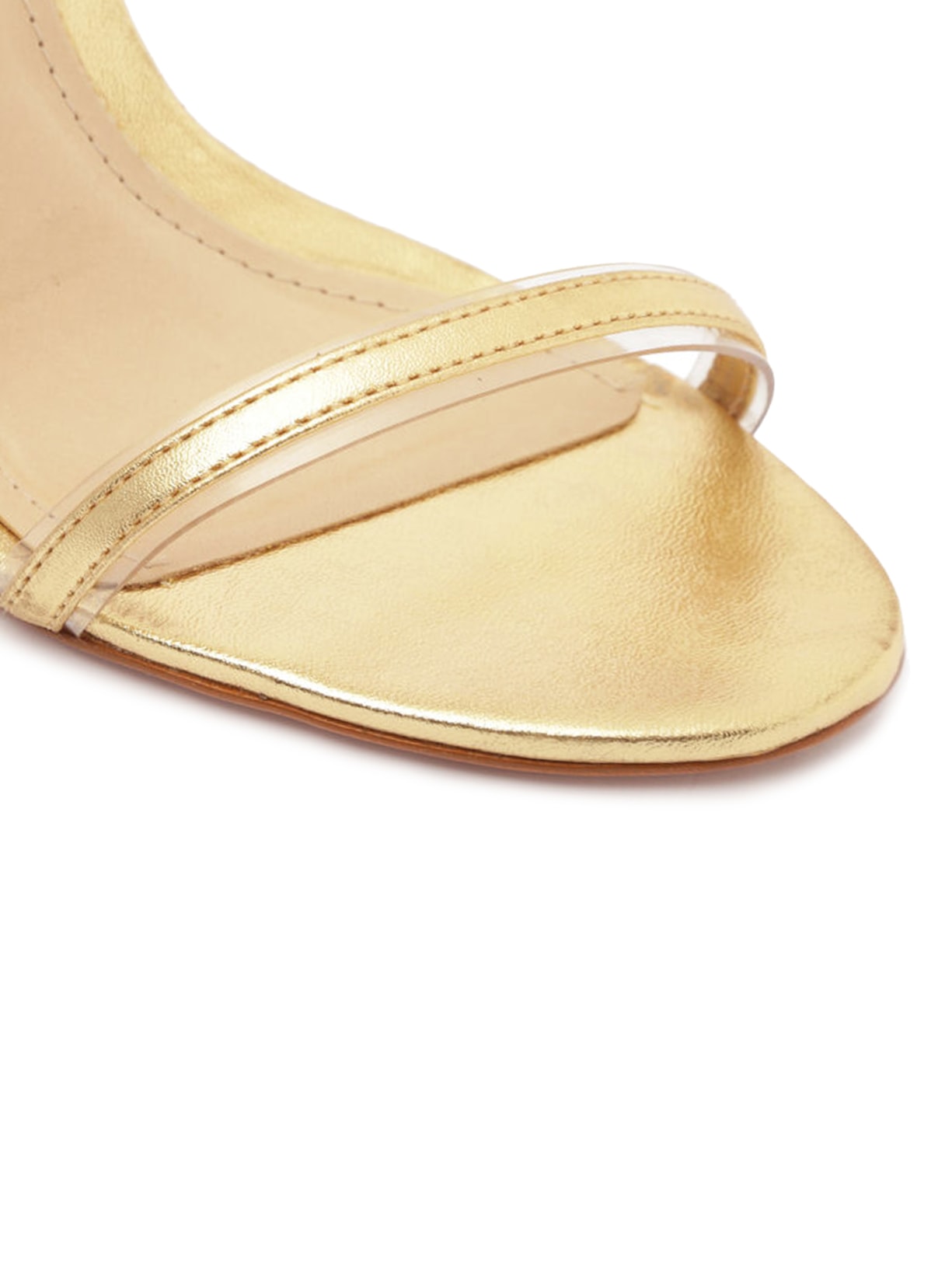 Sandália Feminina Minimal Vinil Dourado Schutz