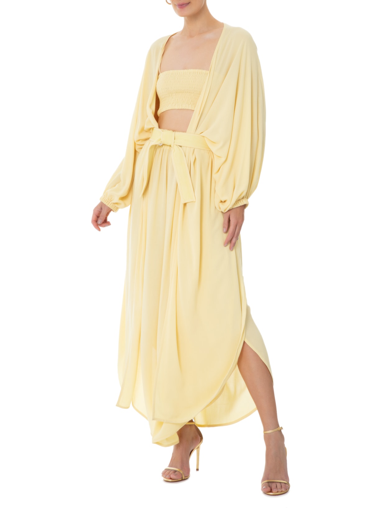 Sandália Feminina Minimal Vinil Dourado Schutz