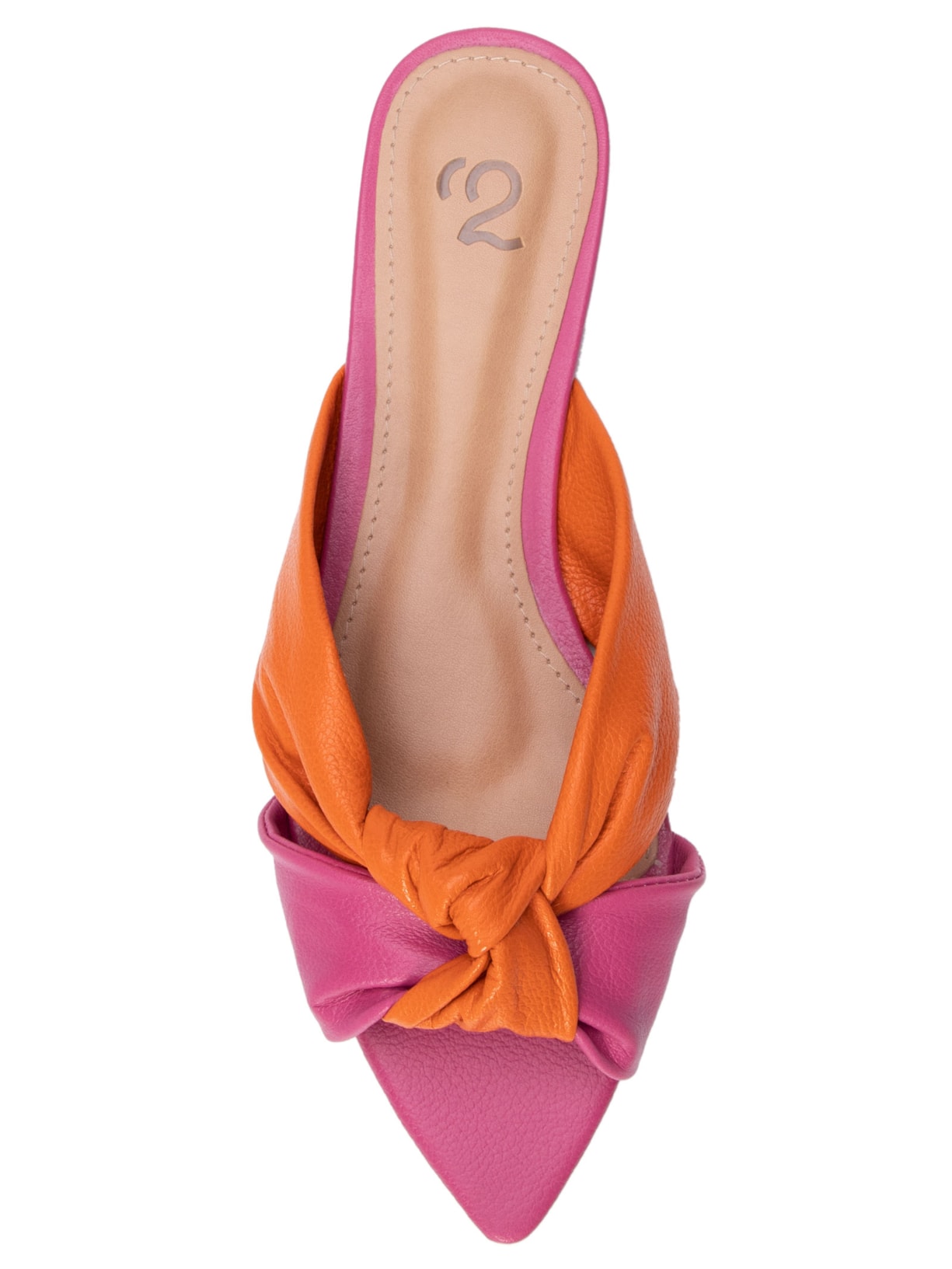 Sandália Feminina Mule Bico Fino Aberto Rosa '2Essential