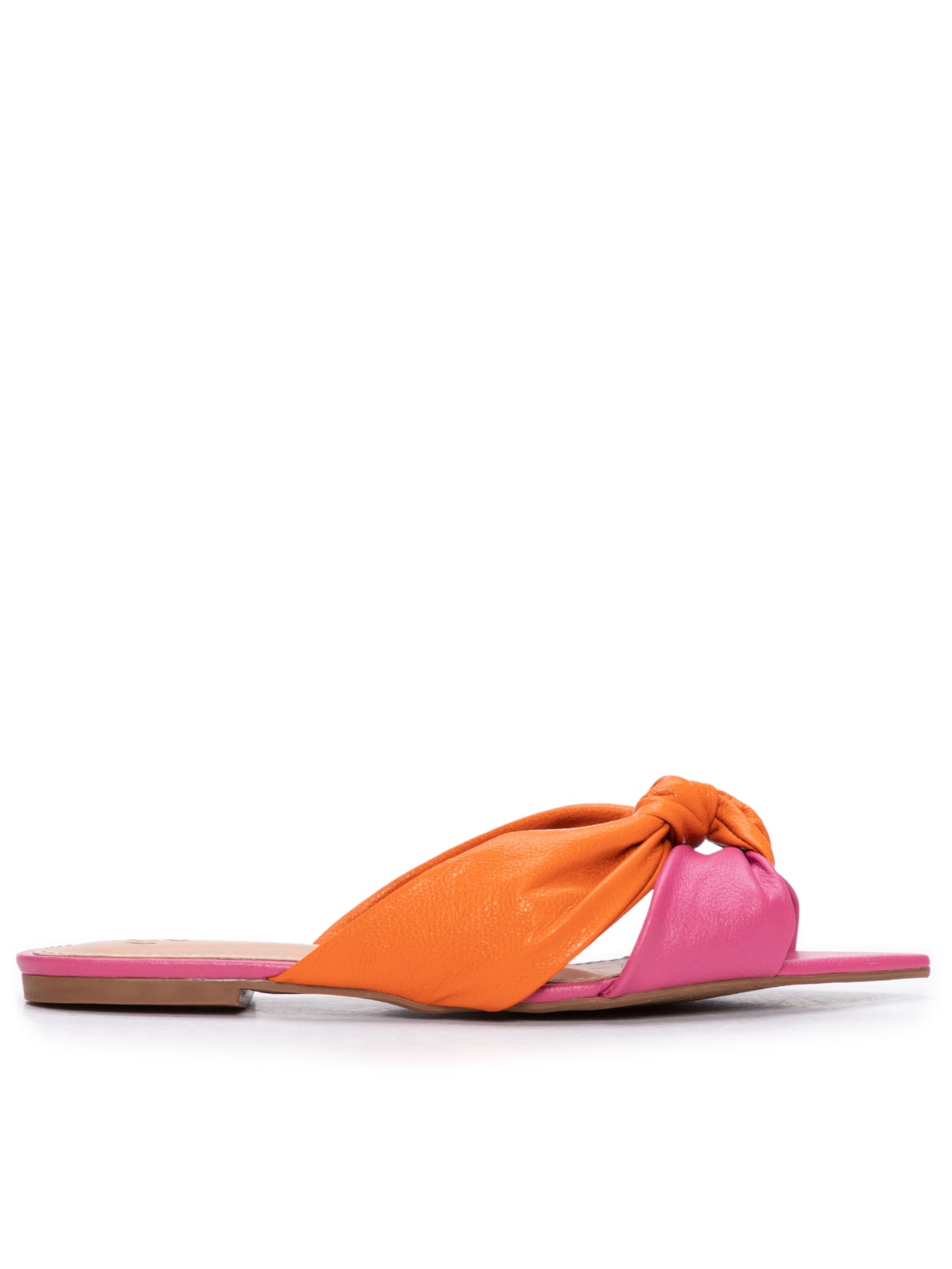 Sandália Feminina Mule Bico Fino Aberto Rosa '2Essential