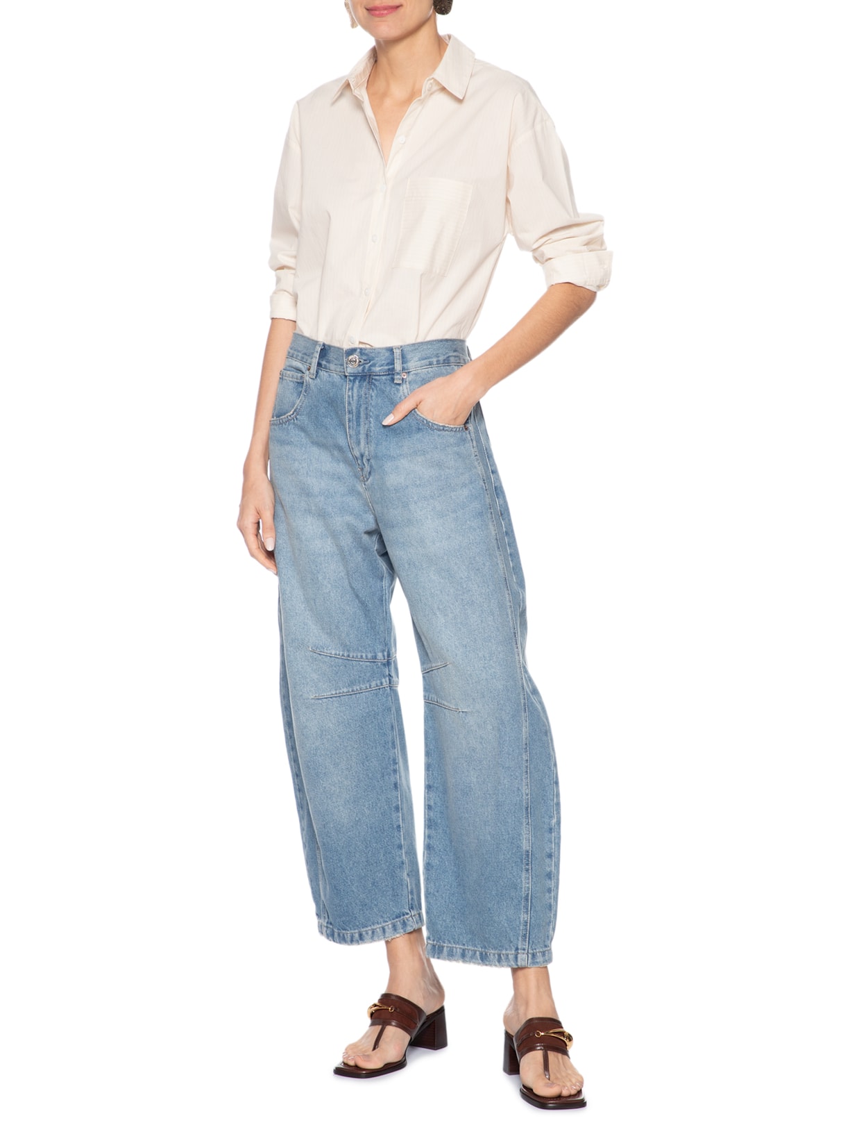 Sandália Feminina Mule Couro Glam Marrom Schutz