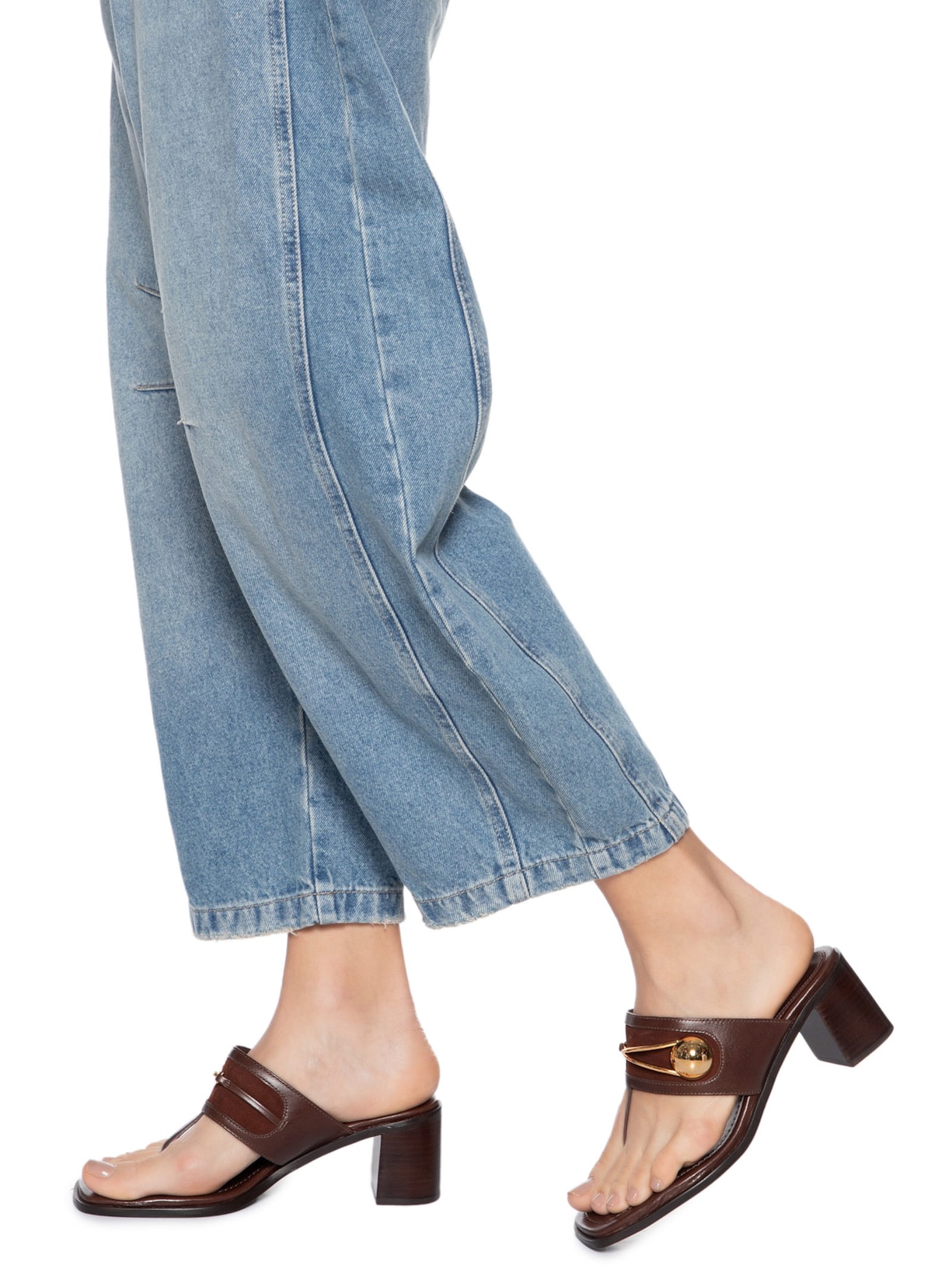 Sandália Feminina Mule Couro Glam Marrom Schutz