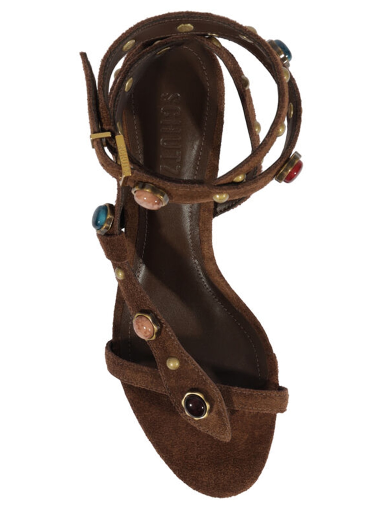 Sandália Feminina Mule Couro Marrom Schutz