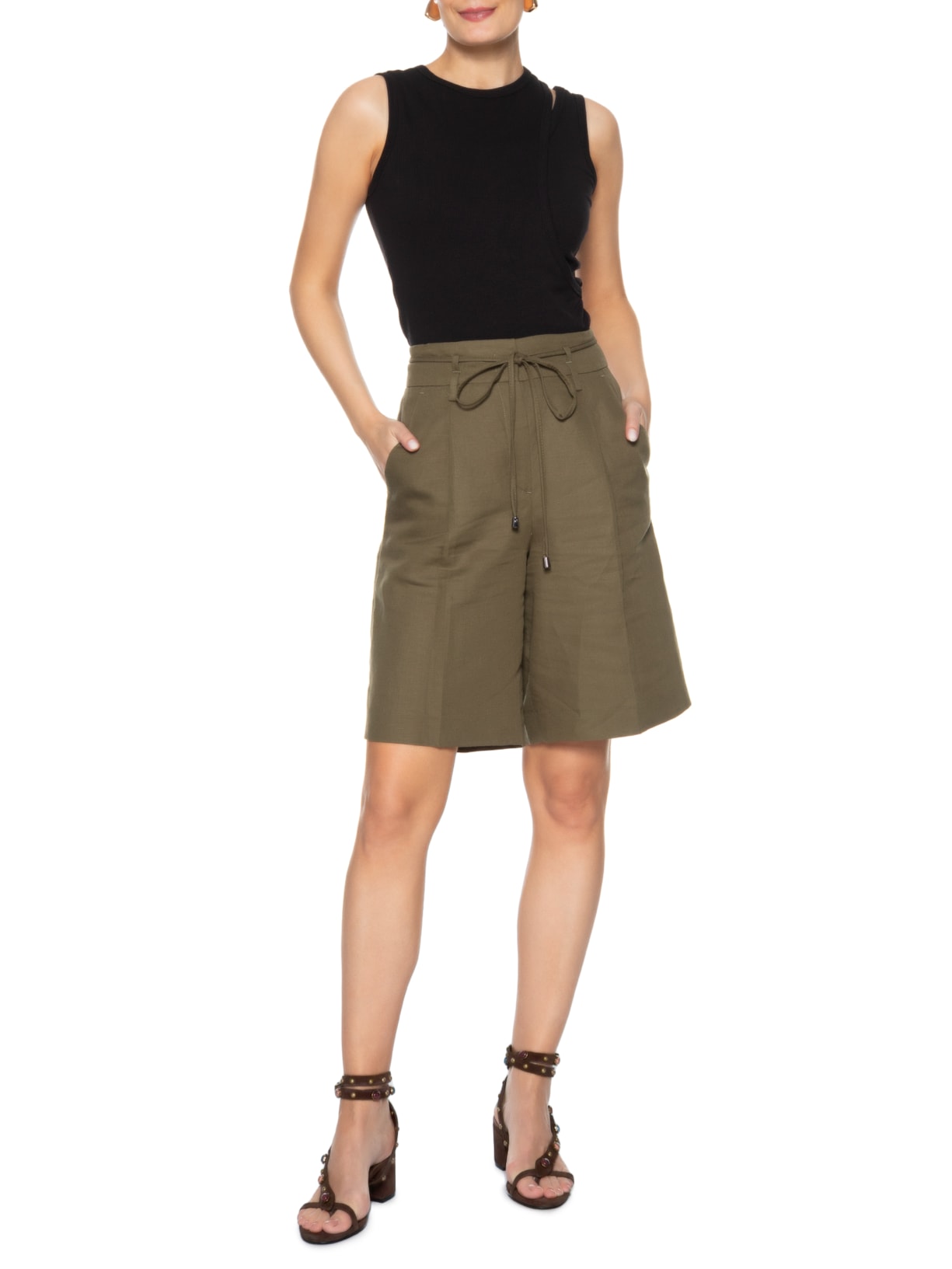 Sandália Feminina Mule Couro Marrom Schutz