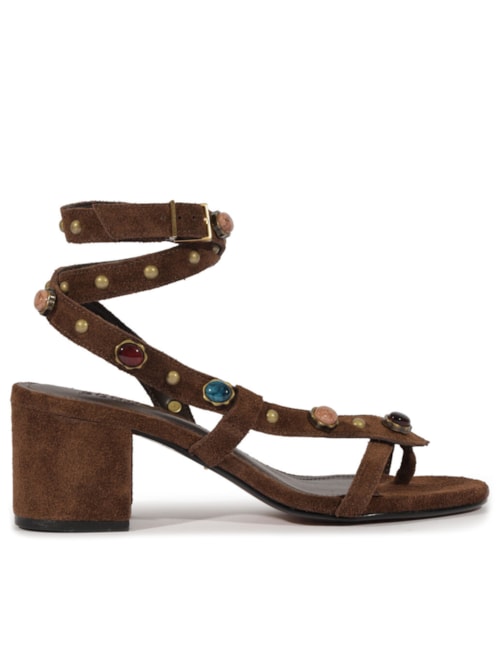 Sandália Feminina Mule Couro - Marrom