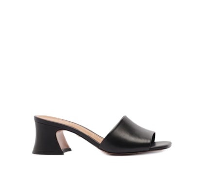 Sandália Feminina Mule Couro - Preto