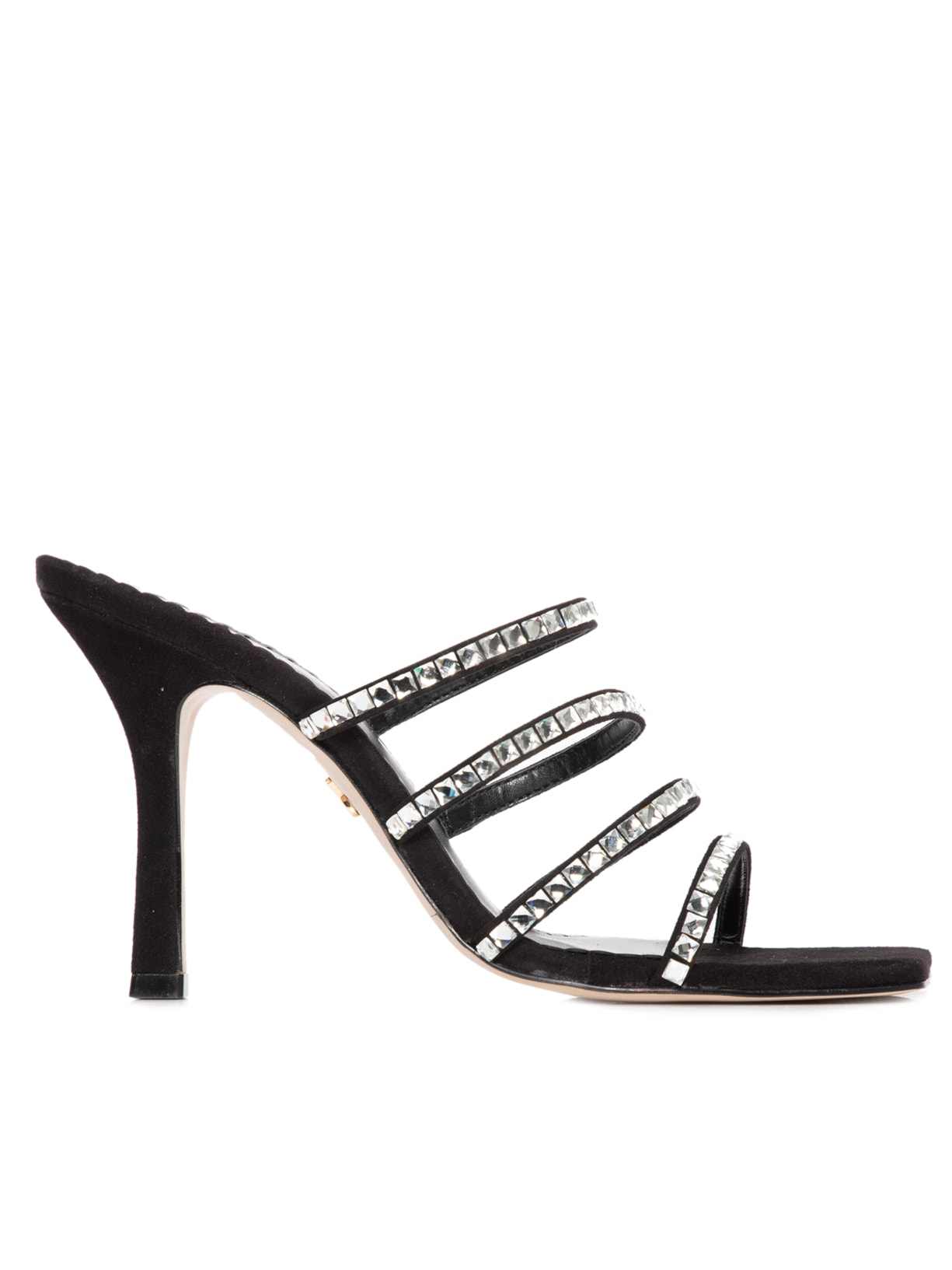 Sandália Feminina Mule Cristal - Preto