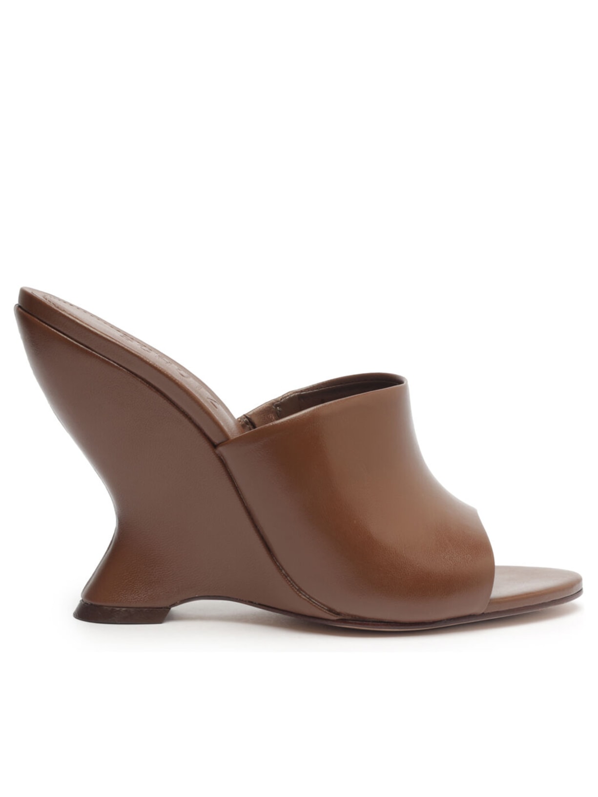 Sandália Feminina Mule Plataforma Nappa - Marrom