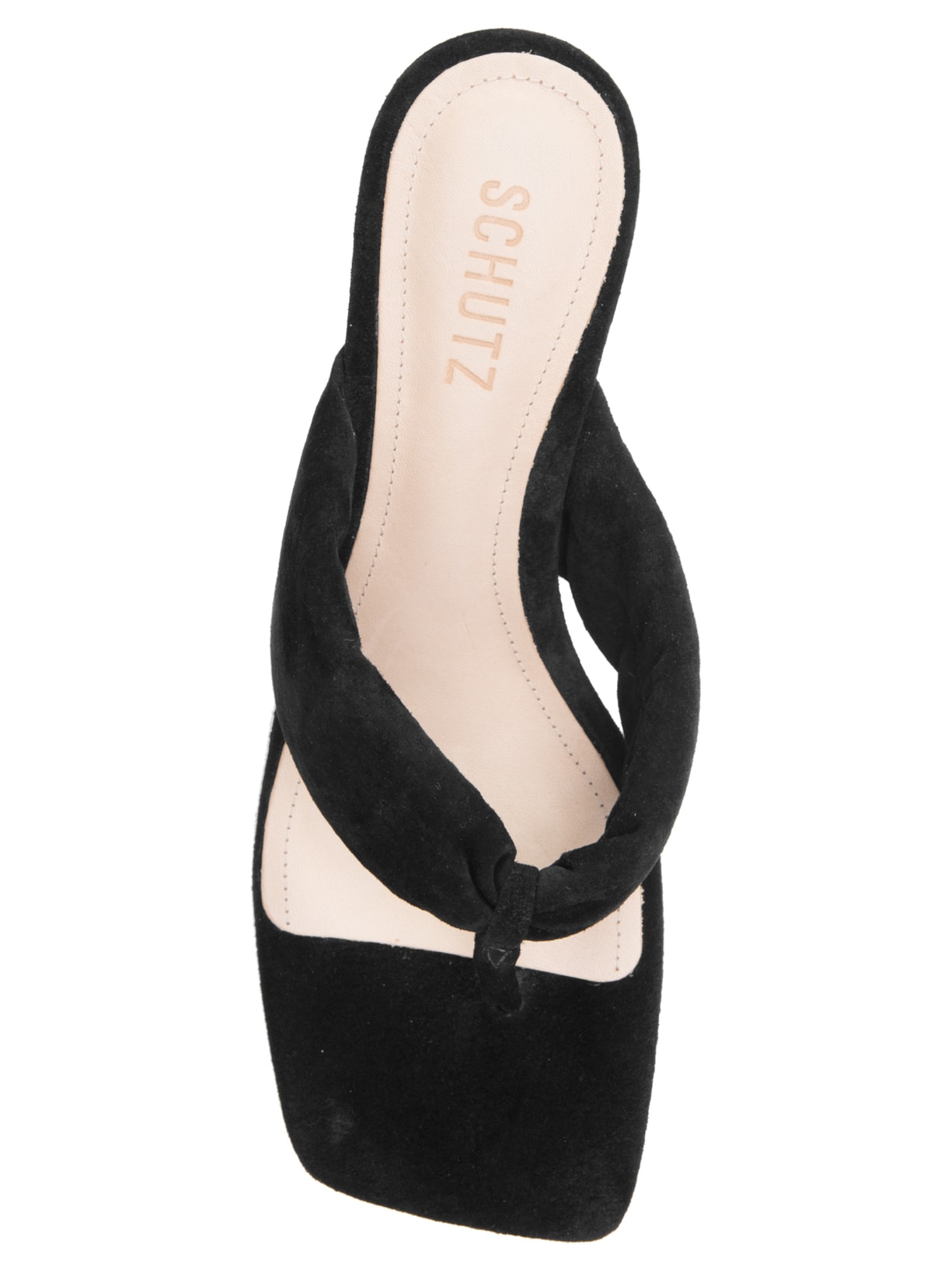 Sandália Feminina Mule Salto Anna Lizah Camurça Preto Schutz