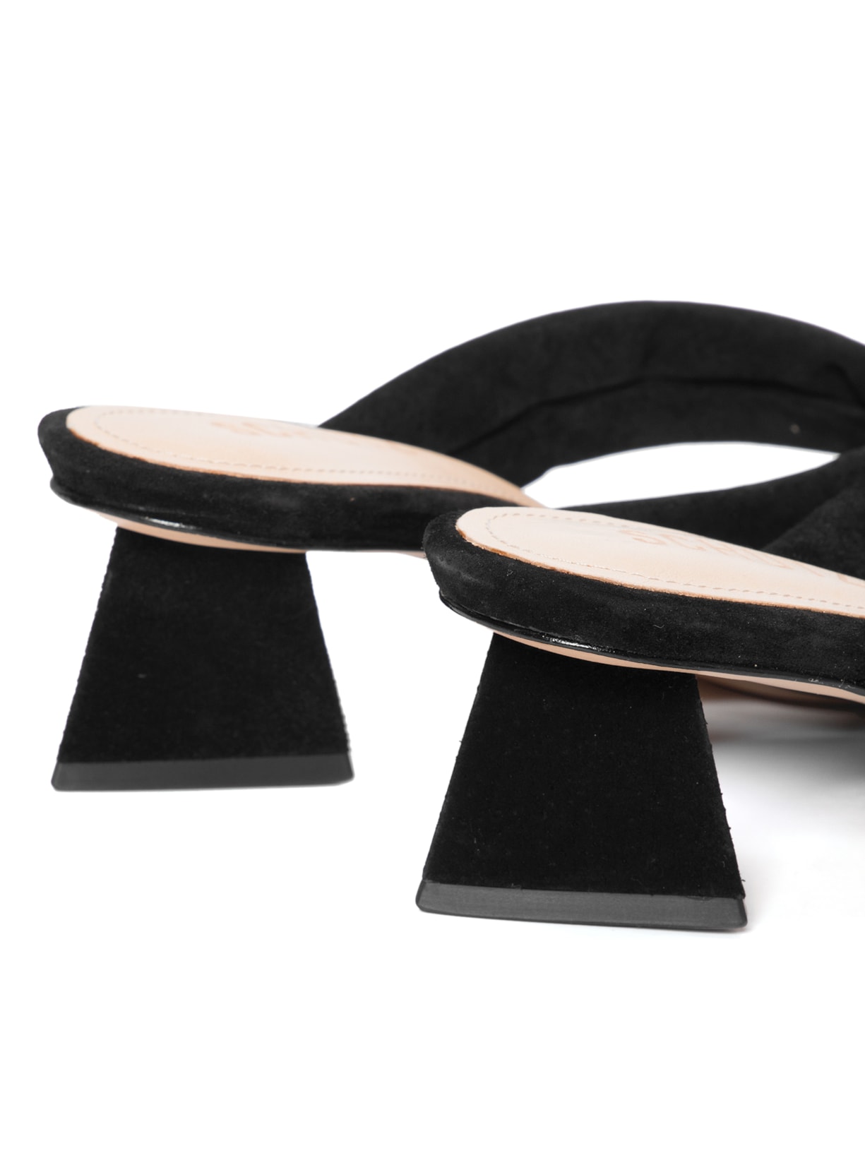 Sandália Feminina Mule Salto Anna Lizah Camurça Preto Schutz