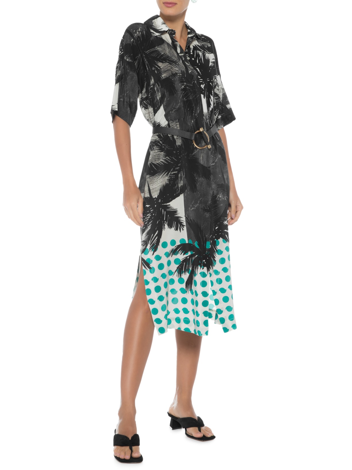 Sandália Feminina Mule Salto Anna Lizah Camurça Preto Schutz