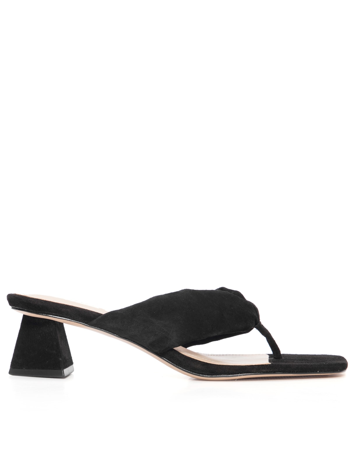 Sandália Feminina Mule Salto Anna Lizah Camurça Preto Schutz