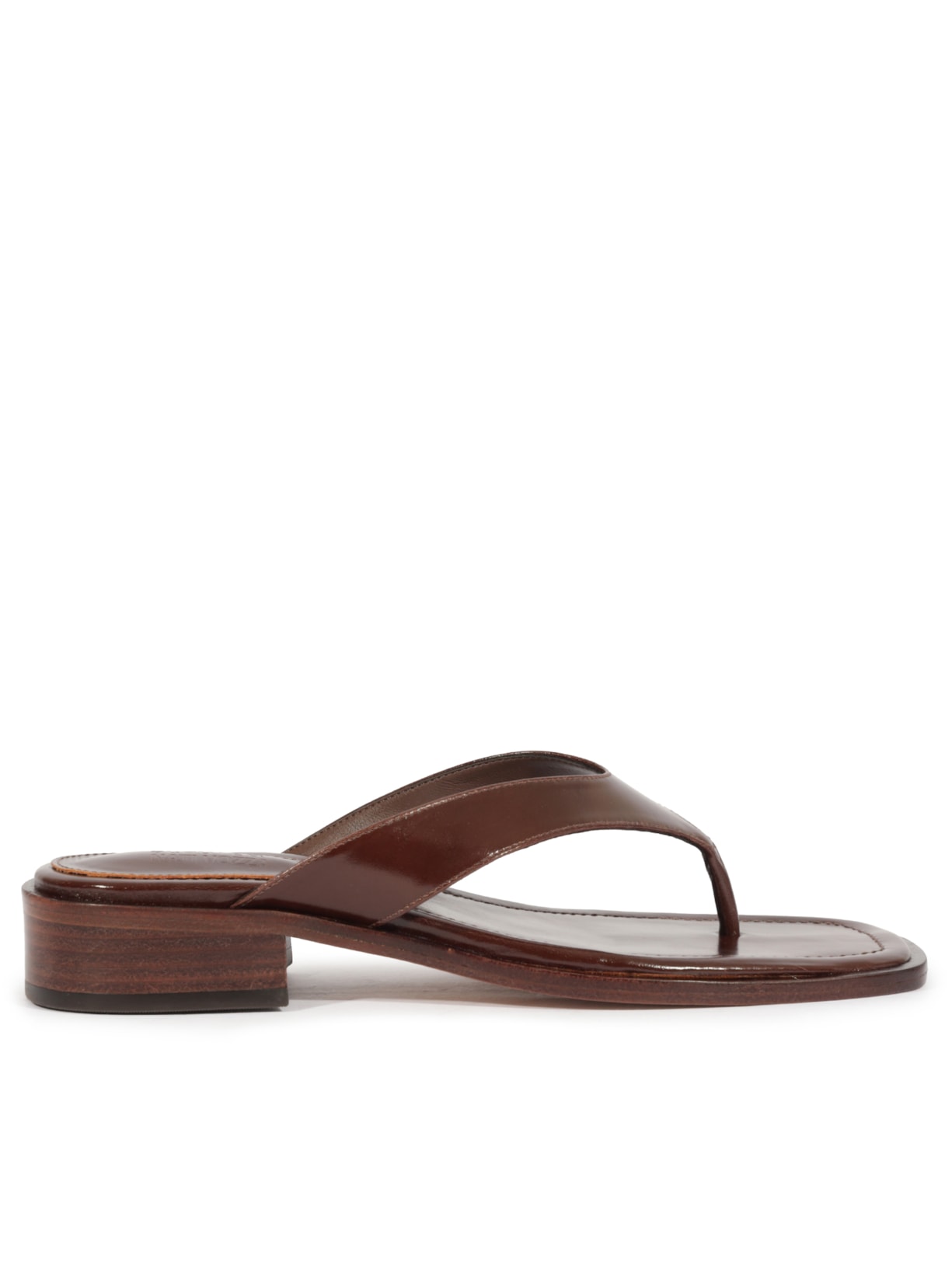 Sandália Feminina Mule Salto baixo Couro Marrom Schutz + Nati Vozza